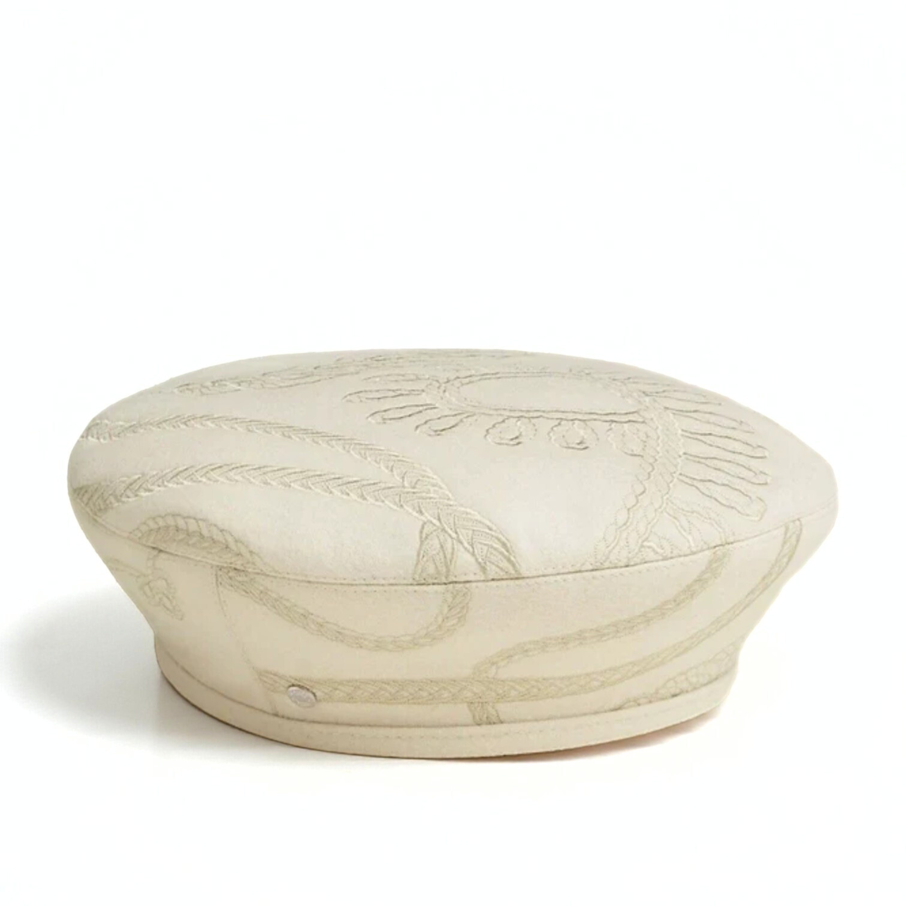 Hermes Saint-Honore en Finesse Beret in Blanc Cassé Size 56 Hat