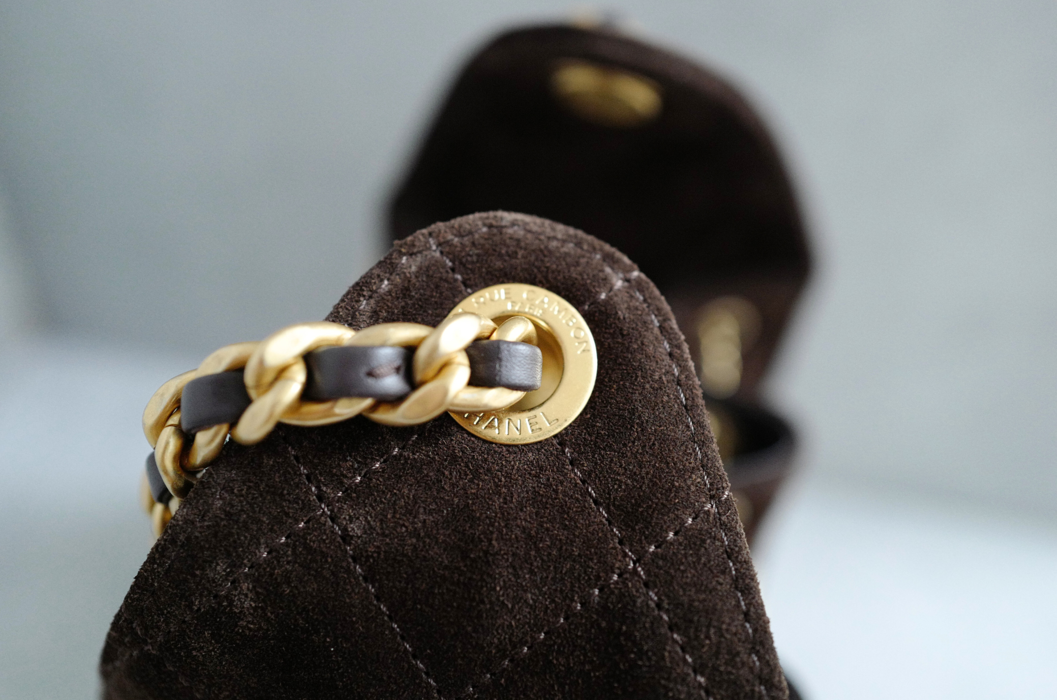 BNIB Chanel 26C Small Hobo Bag Dark Brown Suede with Gold Hardware