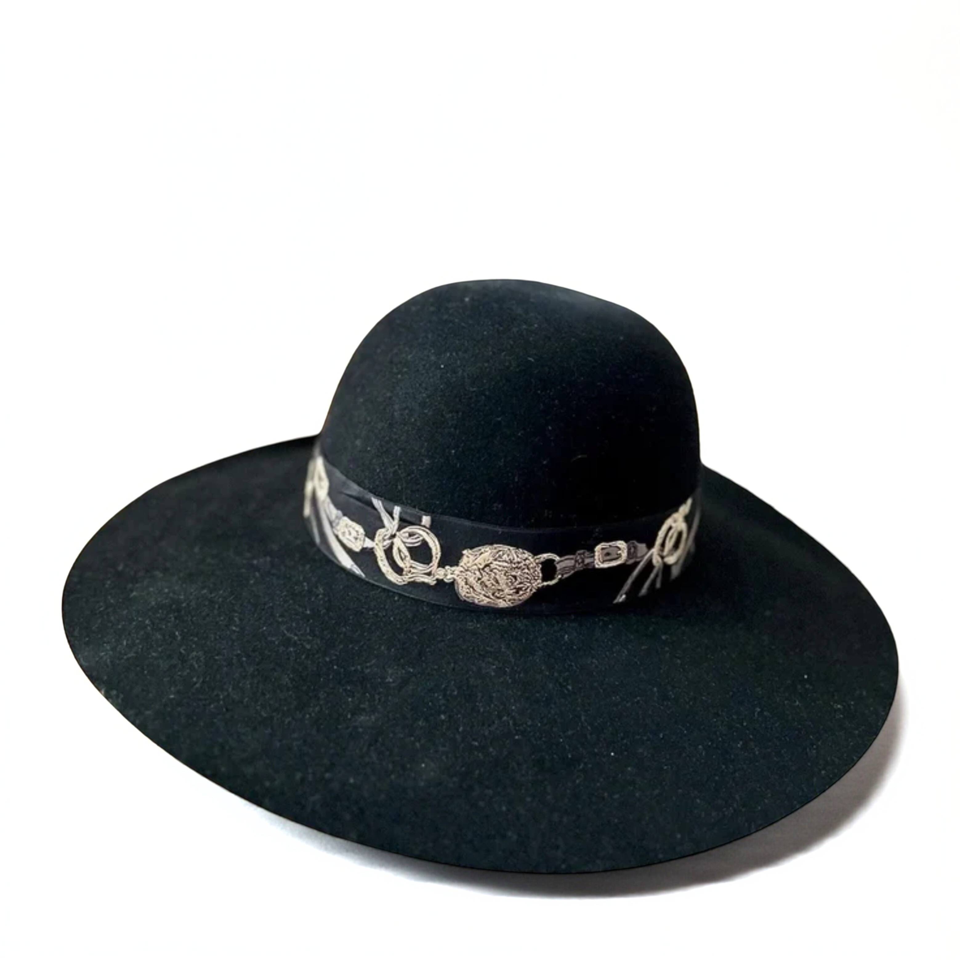 Brand New Hermes Bride De Gala Women Hat Noir Black Size 58 Less Than Retail!!