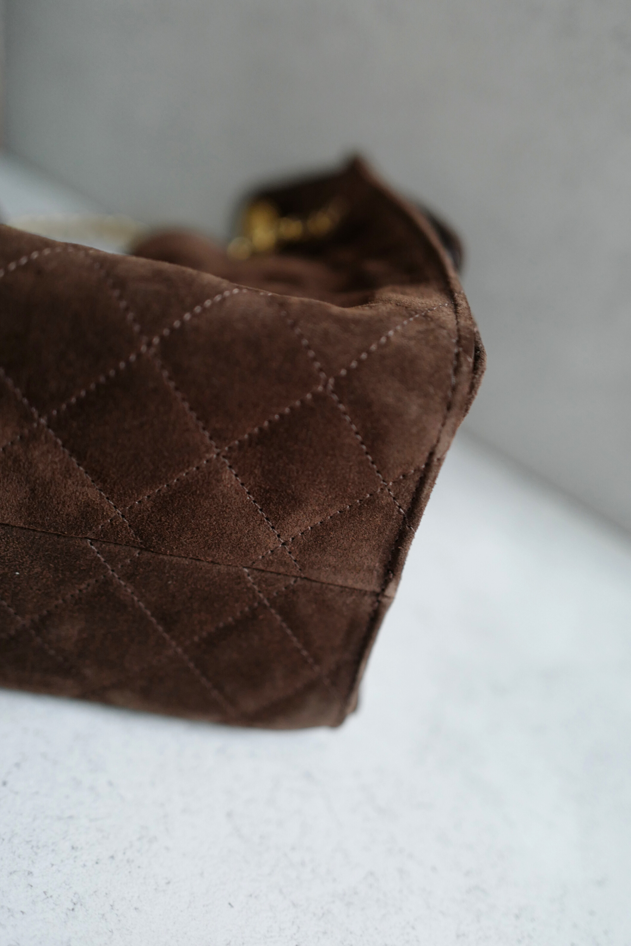 BNIB Chanel 26C Small Hobo Bag Dark Brown Suede with Gold Hardware