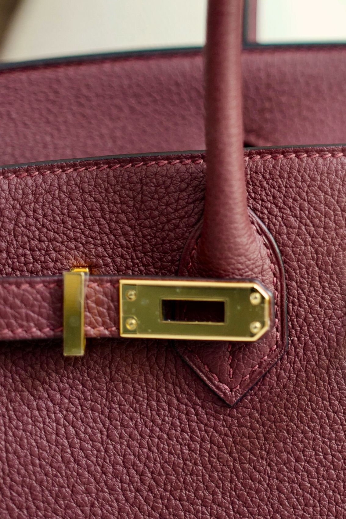 Hermes Birkin 25 Rouge H Togo Leather Gold Hardware K Stamp 2025