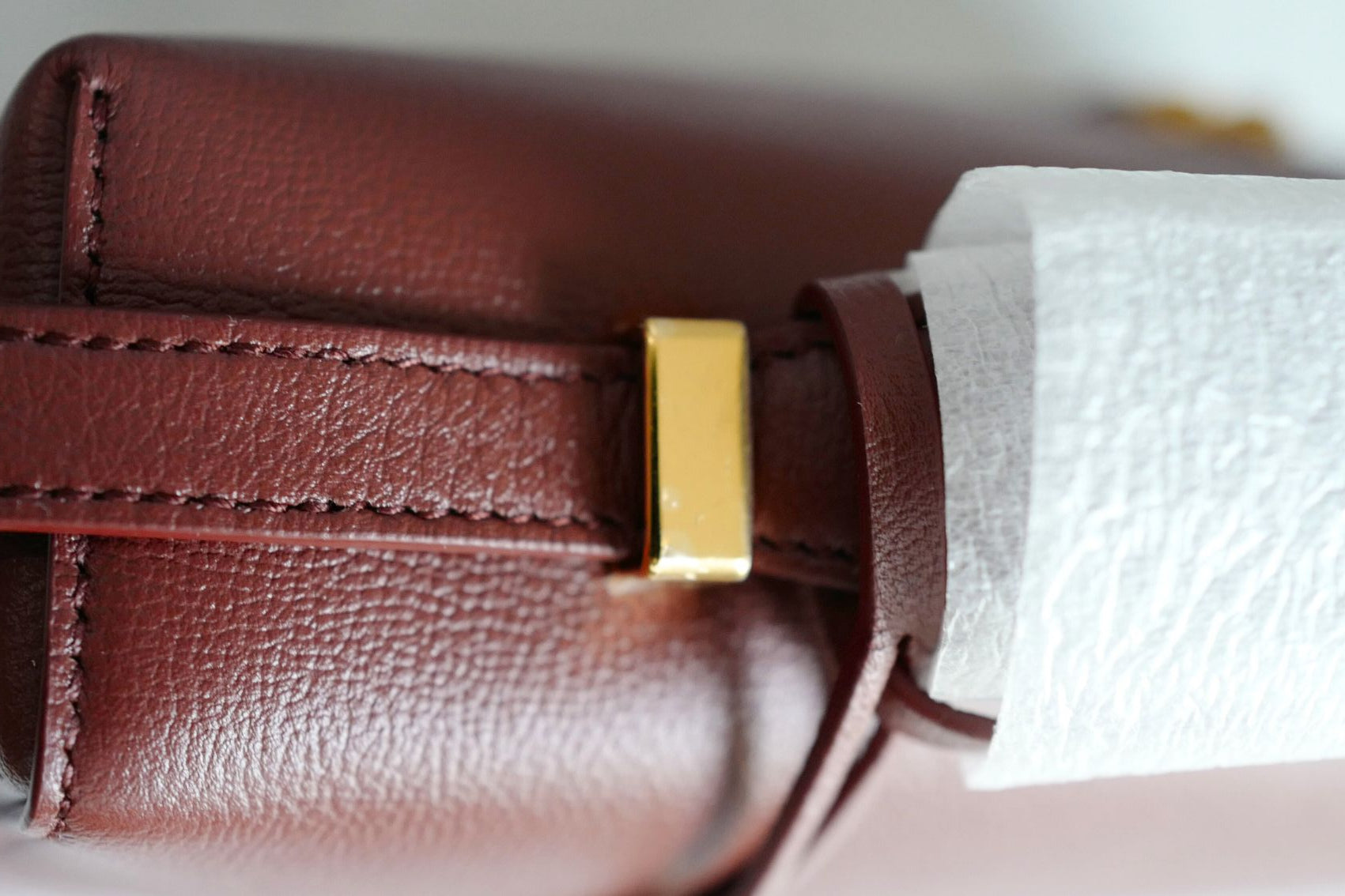 BNIB Loro Piana Extra Bag L27 Smoked Caramel In Grained Calfskin with Gold HW