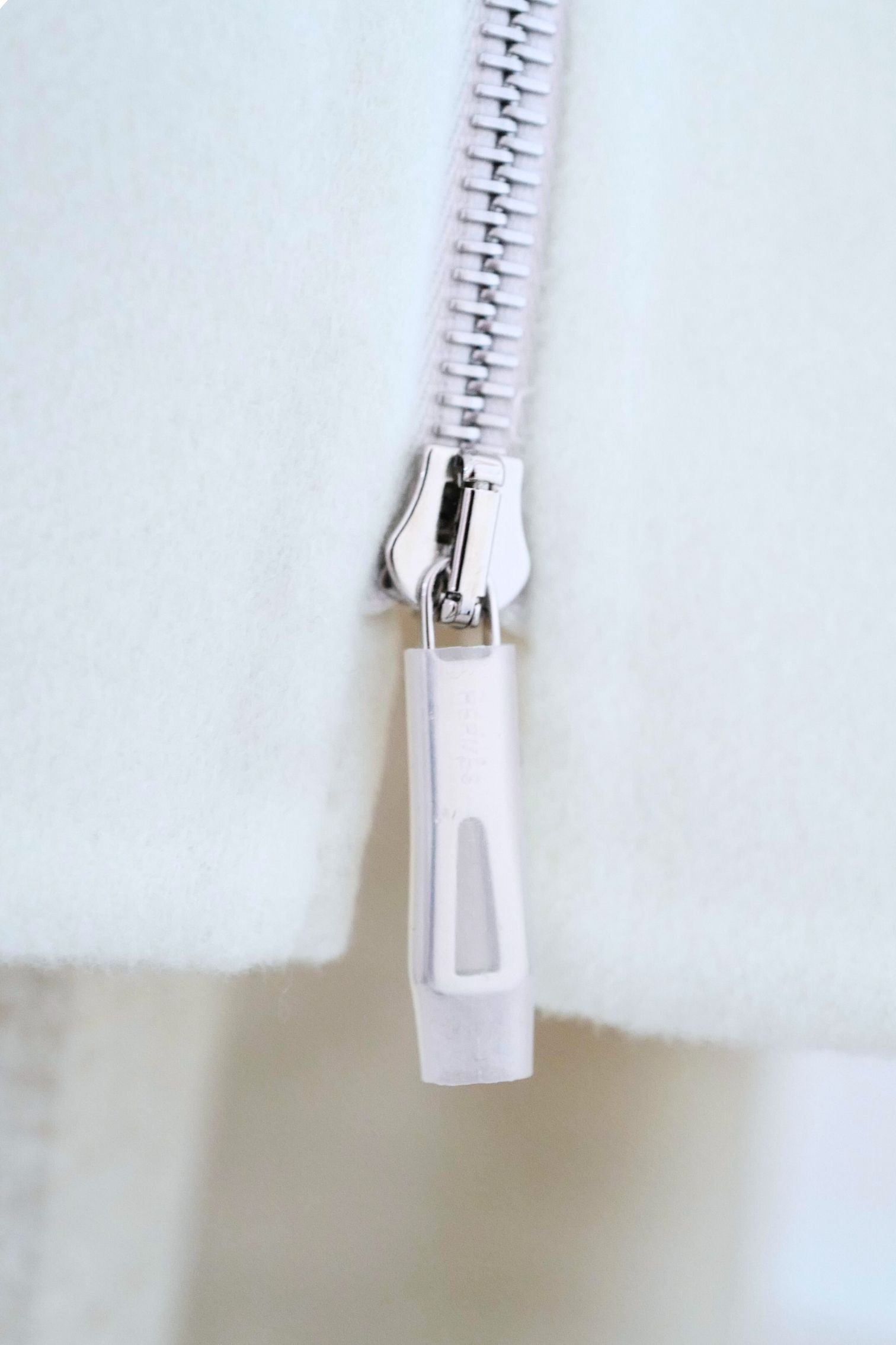 Hermès Double-Face Cashmere Coat with Felt & Leather Details in Natural White Size 34