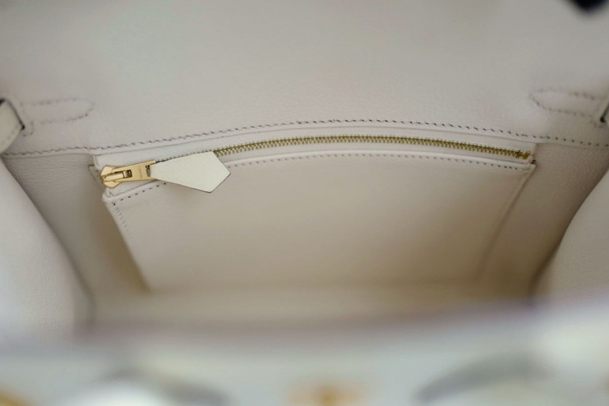 Hermes Birkin 25 Nata Epsom Sellier Gold Hardware