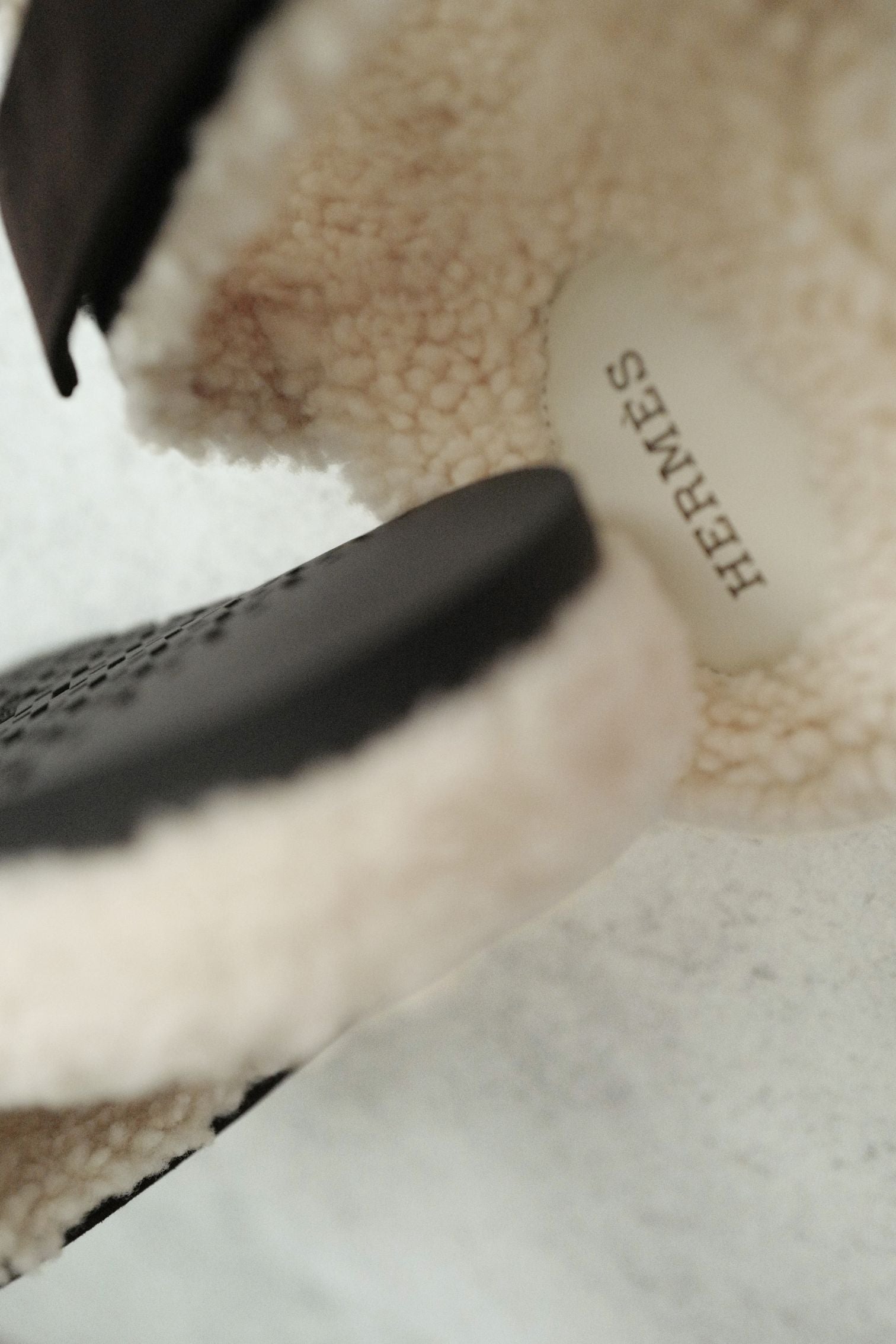 BNIB HERMÈS Chypre Sandals Goat Skin Suede Marron Ébène/Écru Size 38