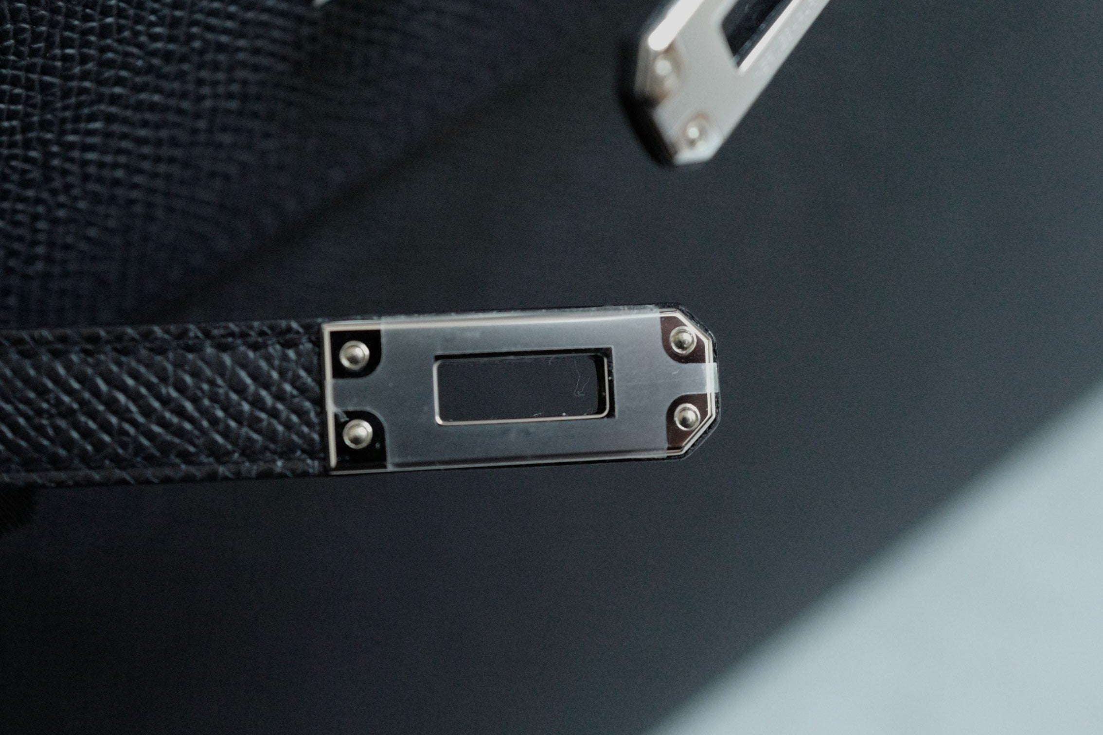 NEW Hermès Kelly 25 Black Epsom Sellier Palladium Hardware