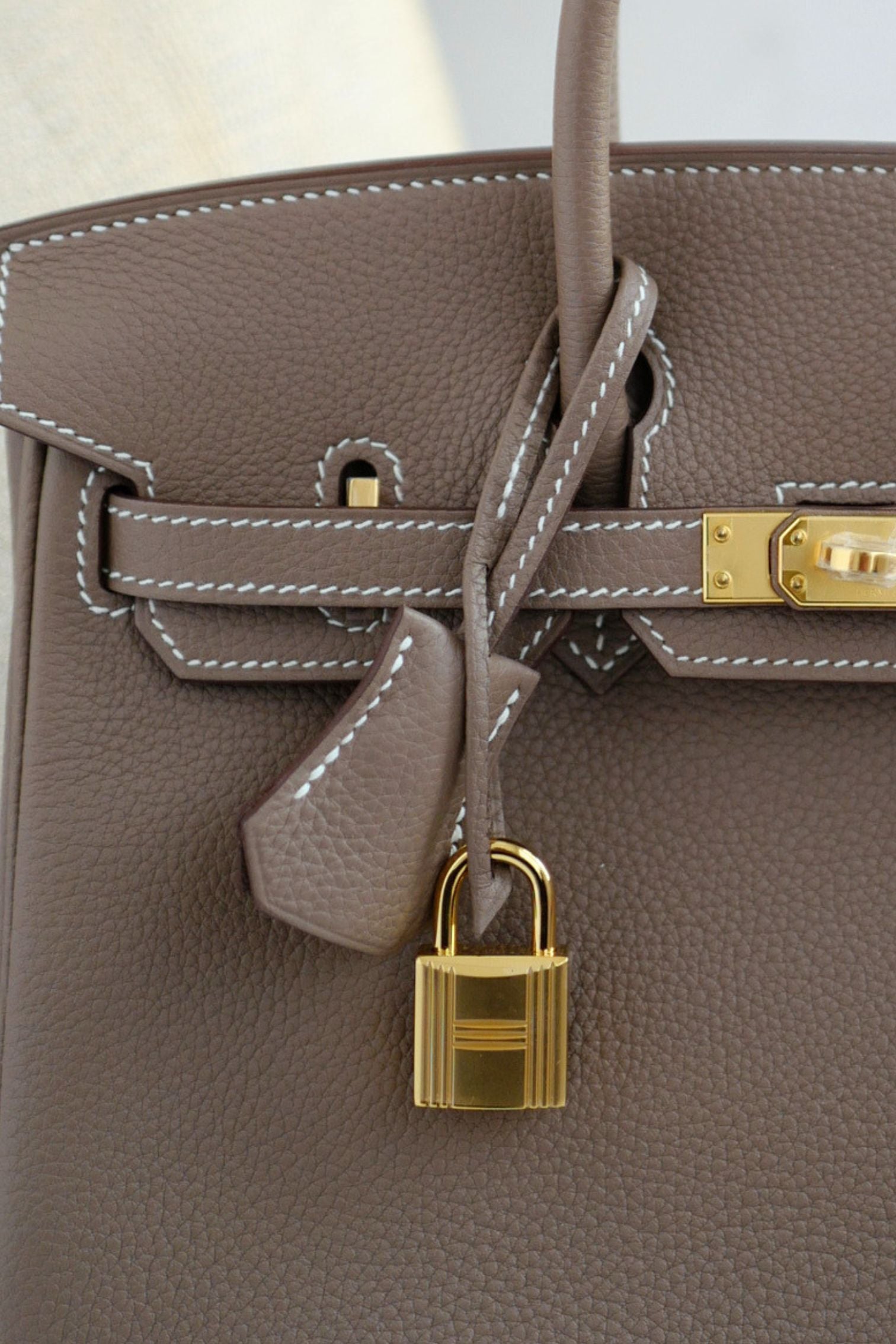 Hermes Birkin 25 Etoupe Togo Leather Gold Hardware K Stamp 2025