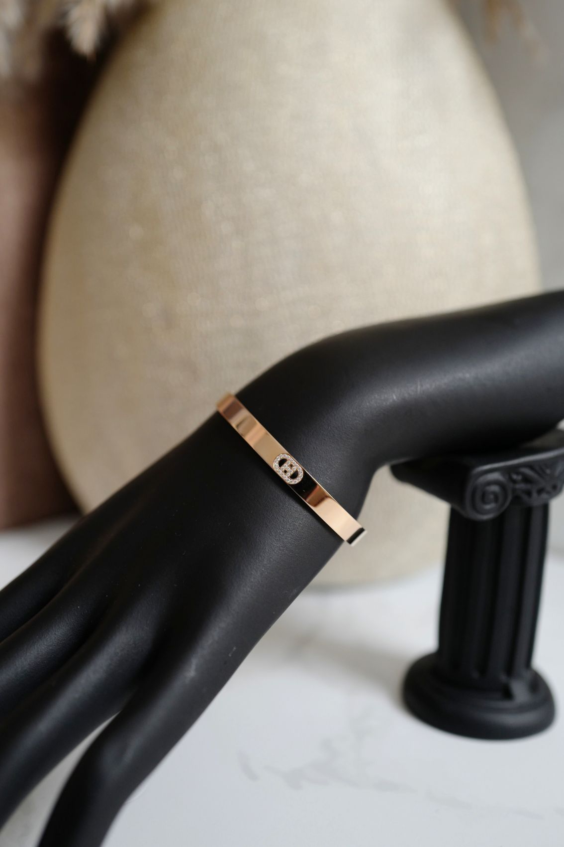 Hermès H d’Ancre Small Bracelet Rose Gold 18K SH