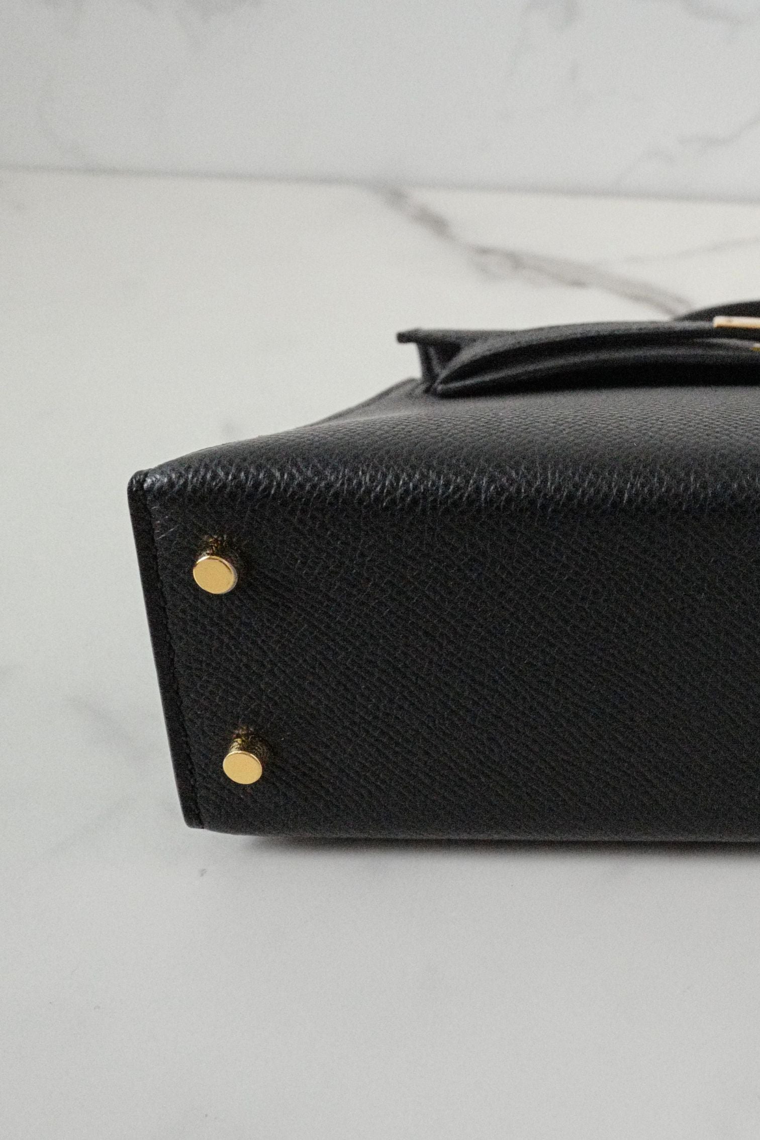 BNIB Hermes Mini Kelly Black Epsom Leather Gold Hardware G Stamp 2026