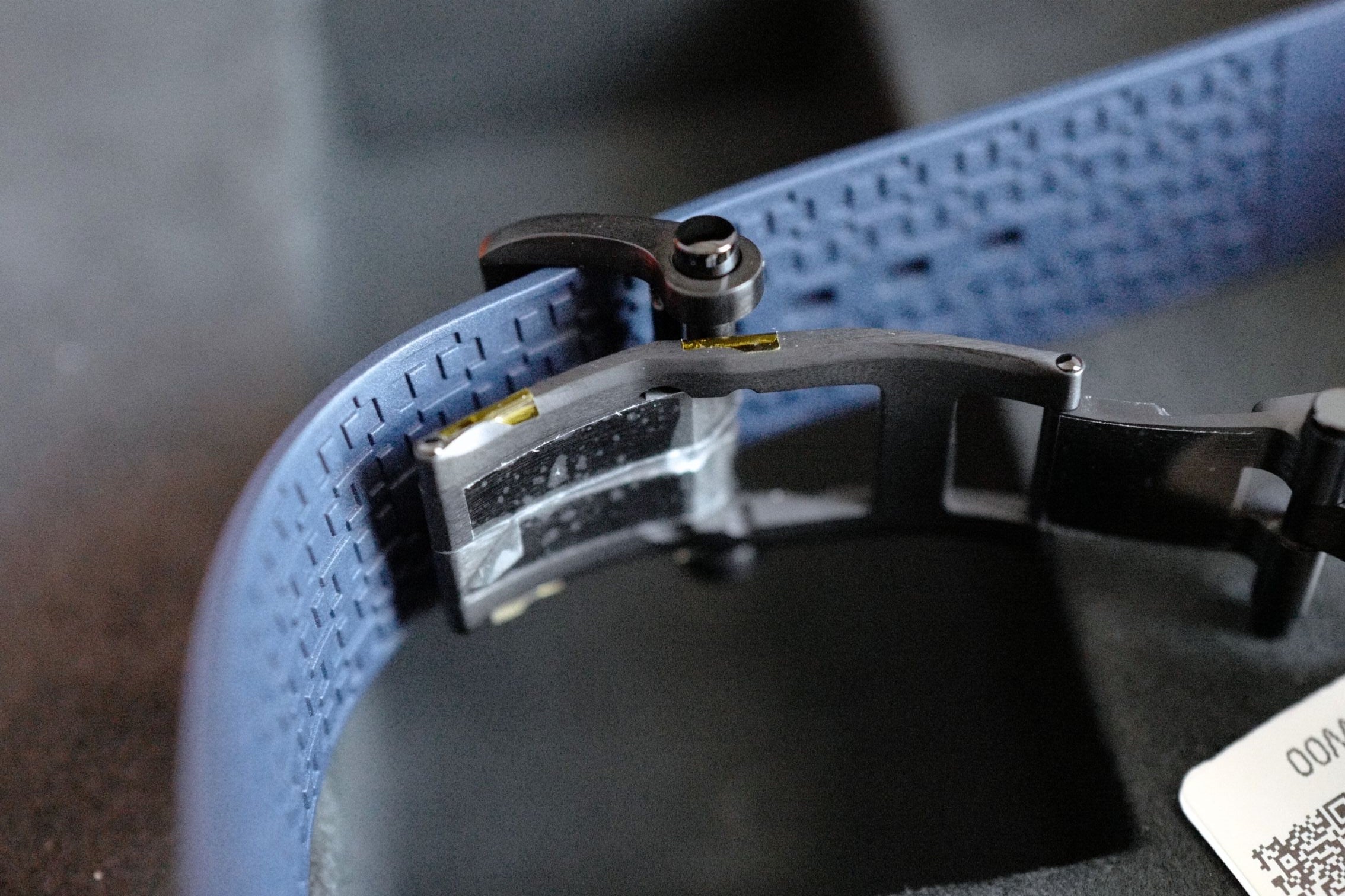 Hermès H08 Blue Dial Titanium Watch Blue Rubber Strap 42mm