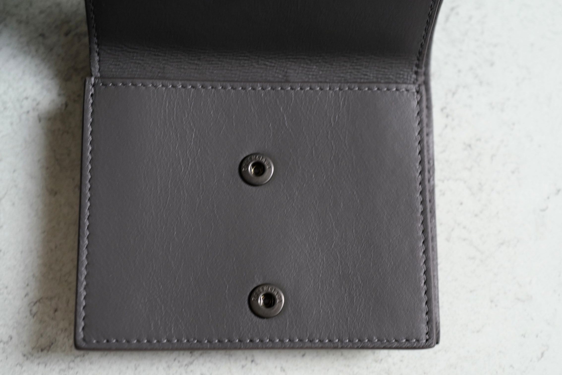 BNIB Balenciaga Women's Neo Classic Mini Wallet in Dark Grey Calfskin