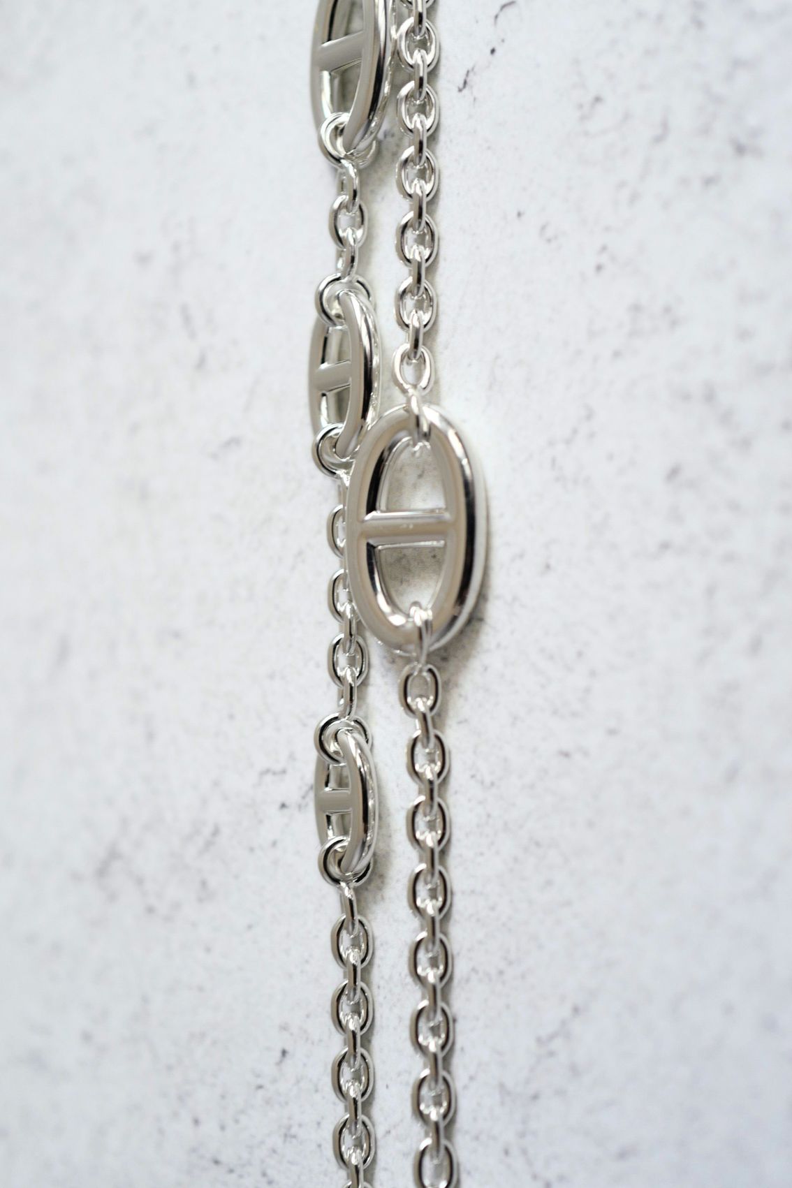 Hermès Farandole Long Necklace 160 Sterling Silver