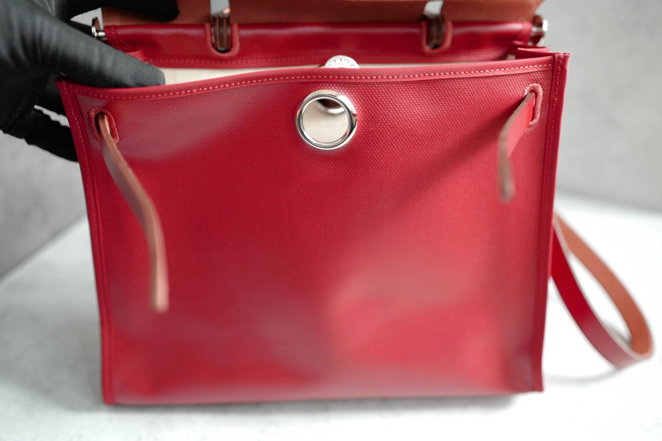 BNIB Hermes Herbag Zip 31 Berline Rouge Piment Waterproof