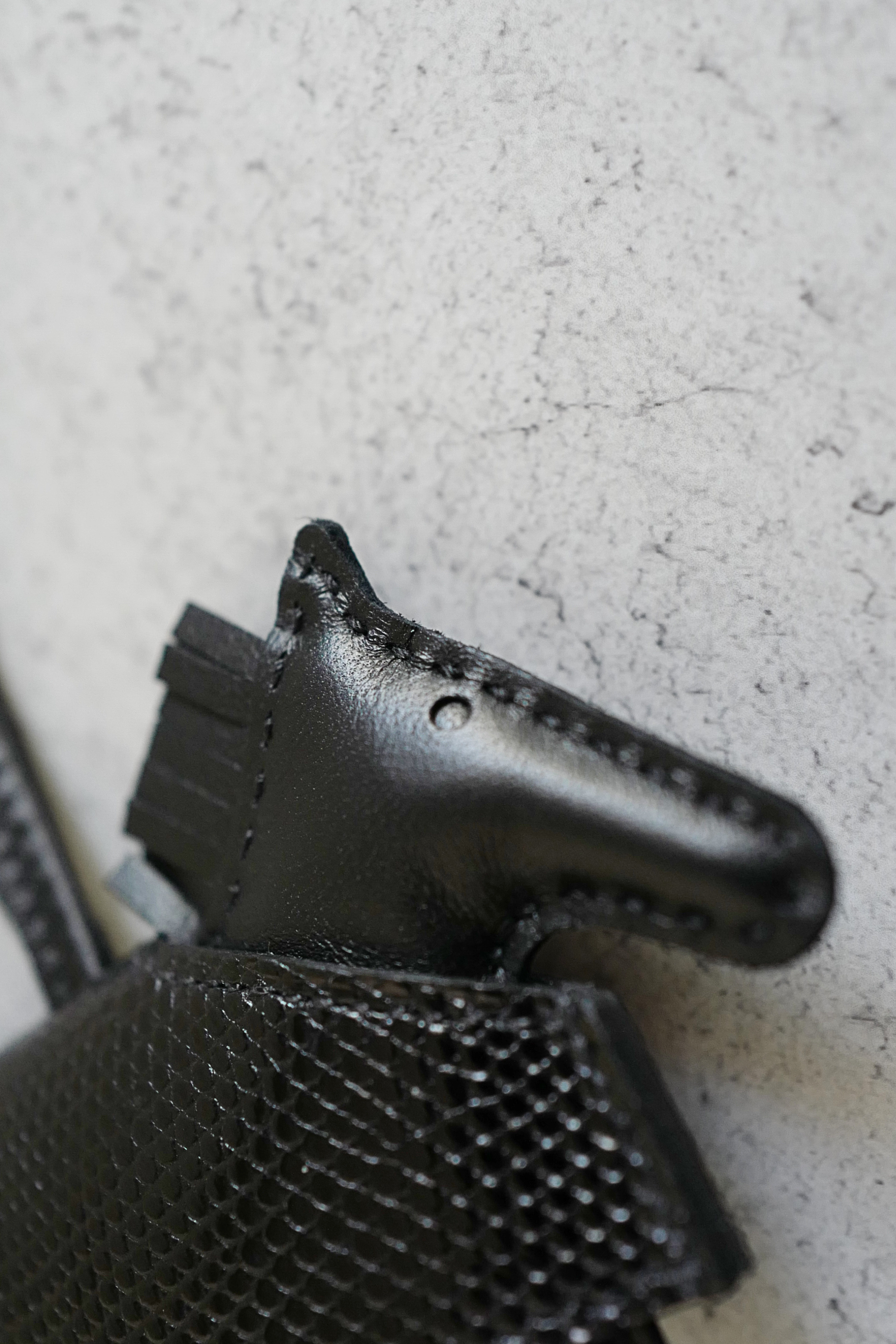 Hermès Rodeo PM Rock Charm Robeo Noir Lizard & Milo Lambskin with Palladium Studs