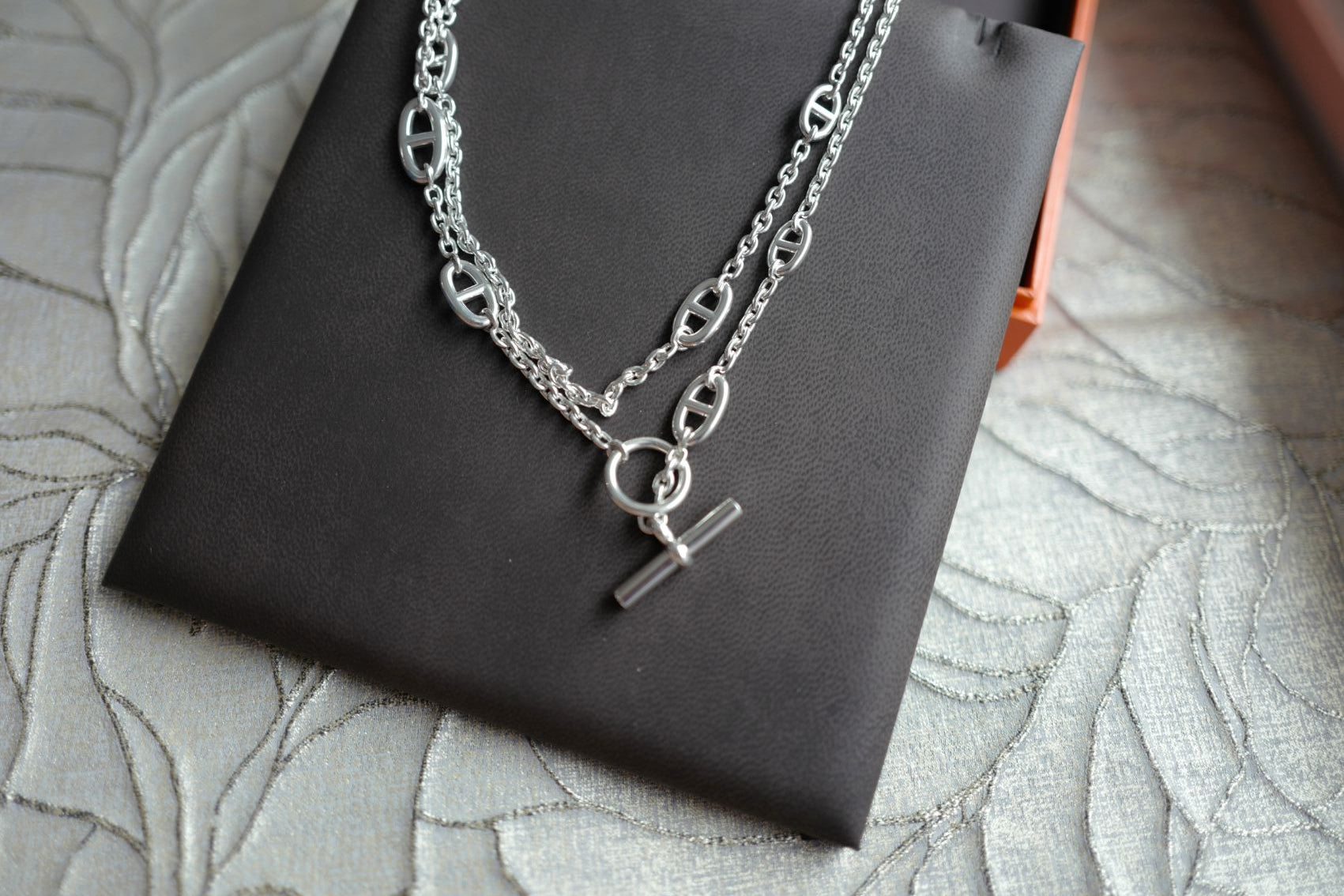Hermès Farandole Long Necklace 160 Sterling Silver
