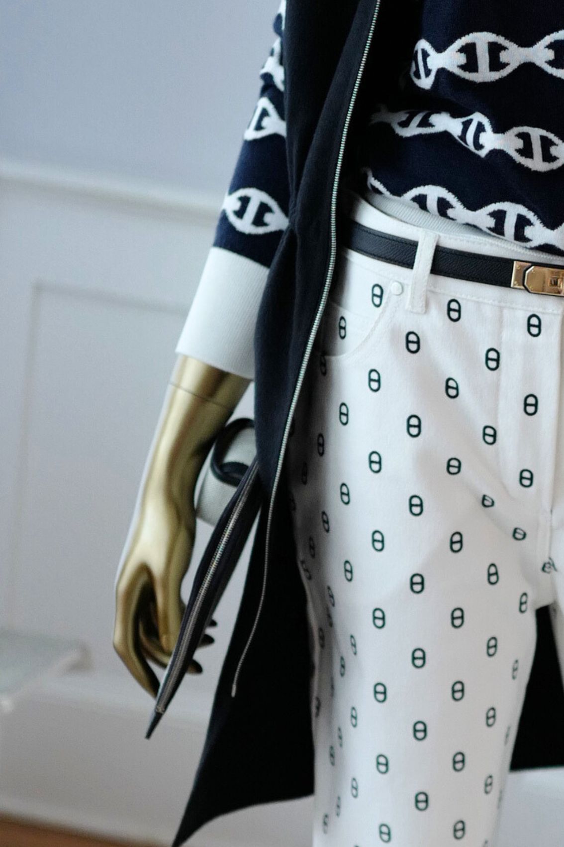 BNIB Hermes Chaine D’ancre 5 Pocket Pants Blanc Casse White Size 40