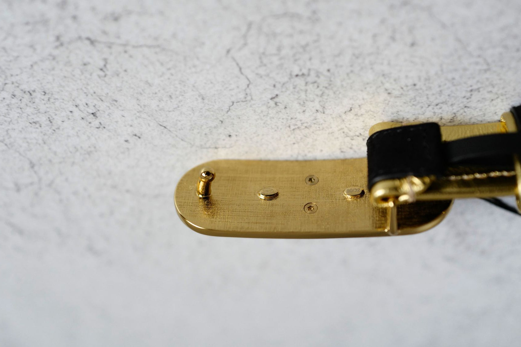 Chanel 24S Womens Leather Belt in Goatskin, Lambskin & Metal Black & Gold 80