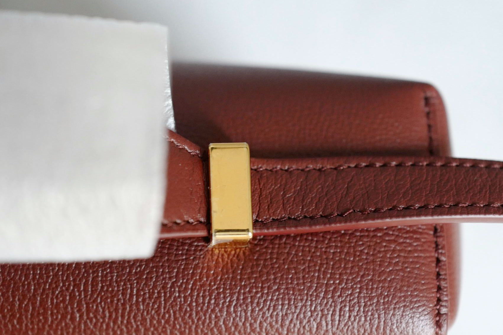 BNIB Loro Piana Extra Bag L27 Smoked Caramel In Grained Calfskin with Gold HW