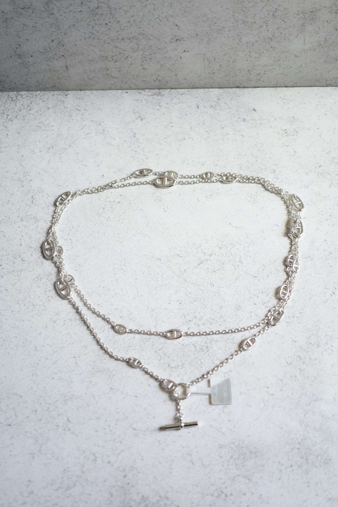 Hermès Farandole Long Necklace 160 Sterling Silver