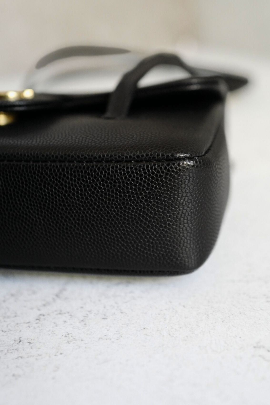 Chanel 26 Preppy Coco 17 Mini Black Grained Shiny Calfskin Gold Hardware