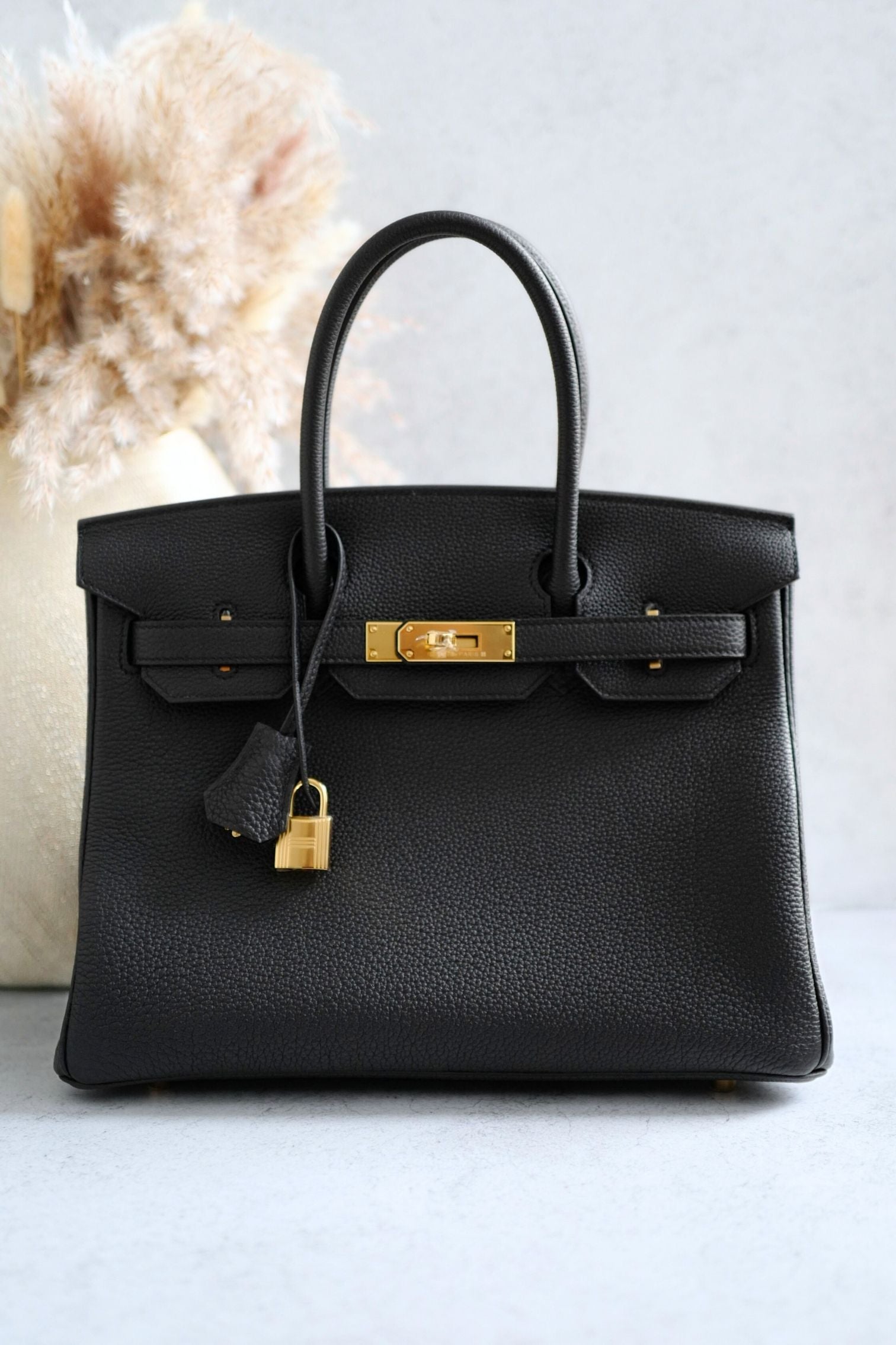Hermès Birkin 30 Black Togo Leather Gold Hardware K Stamp