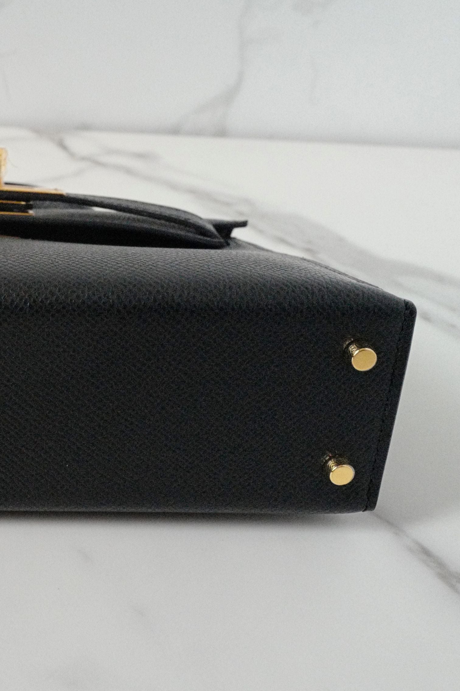 BNIB Hermes Mini Kelly Black Epsom Leather Gold Hardware G Stamp 2026