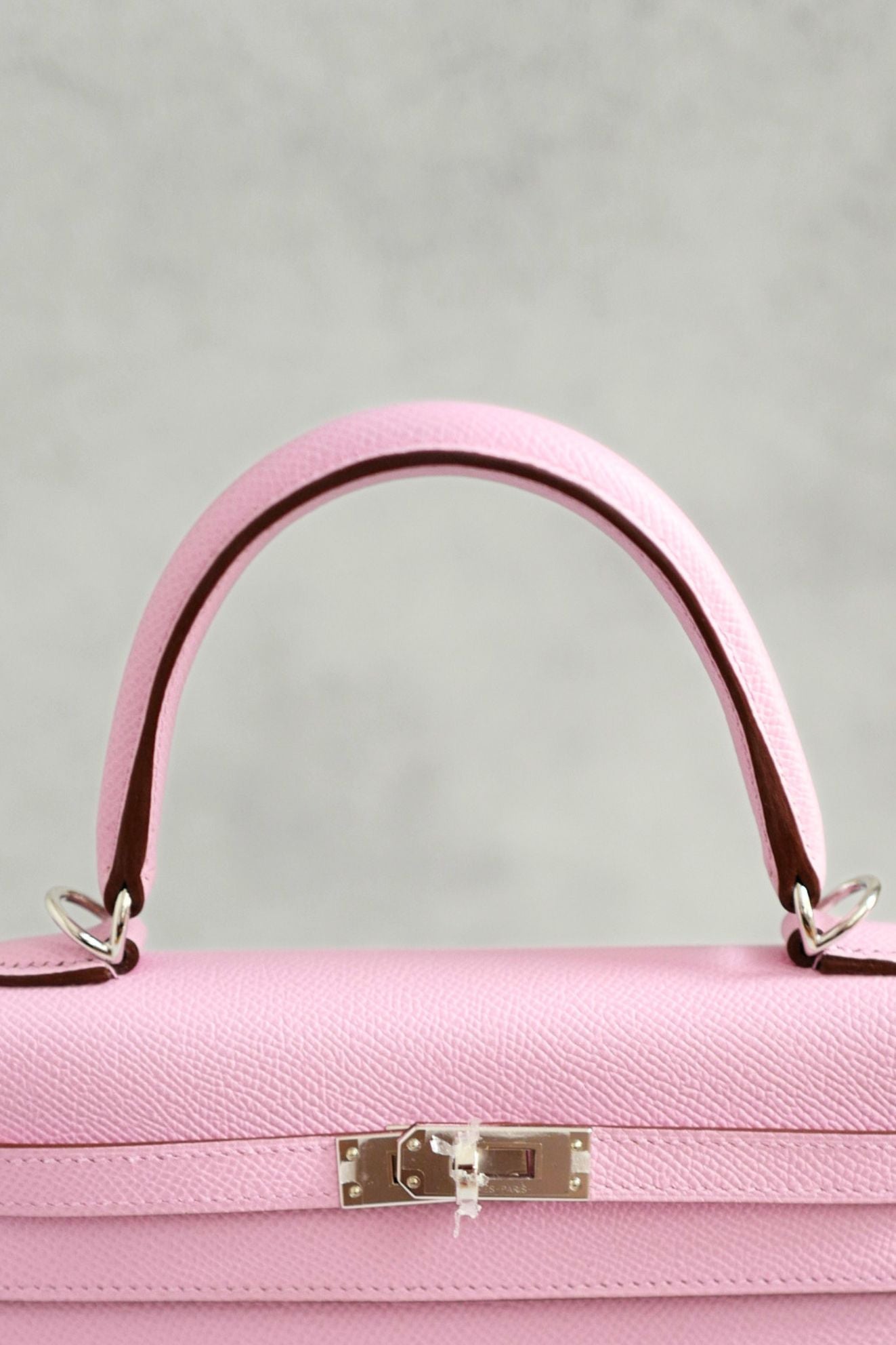 Hermès Kelly 25 Mauve Sylvestre Epsom Sellier Palladium Hardware K Stamp