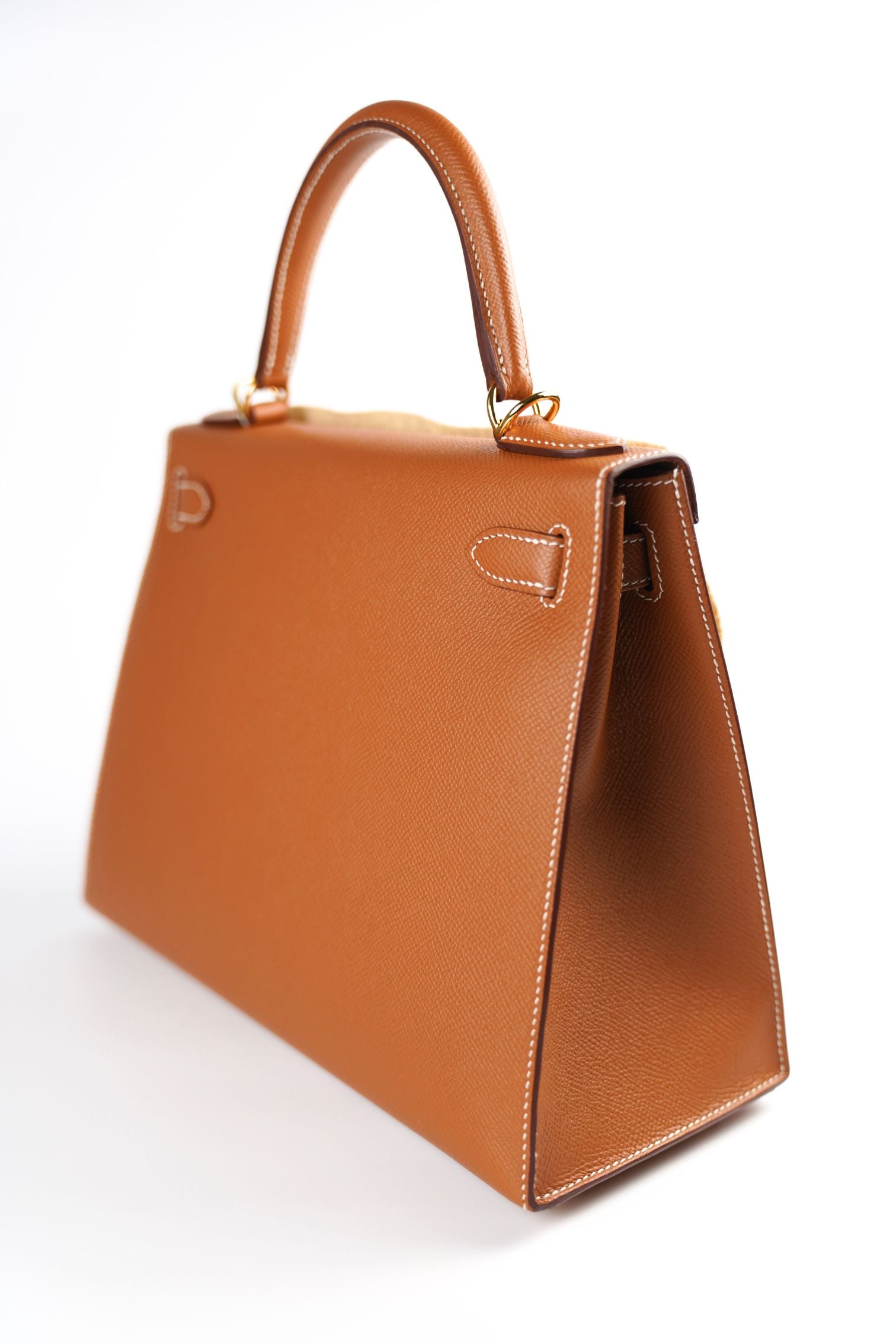 NEW Hermes Kelly 25 Gold Epsom Sellier Gold Hardware
