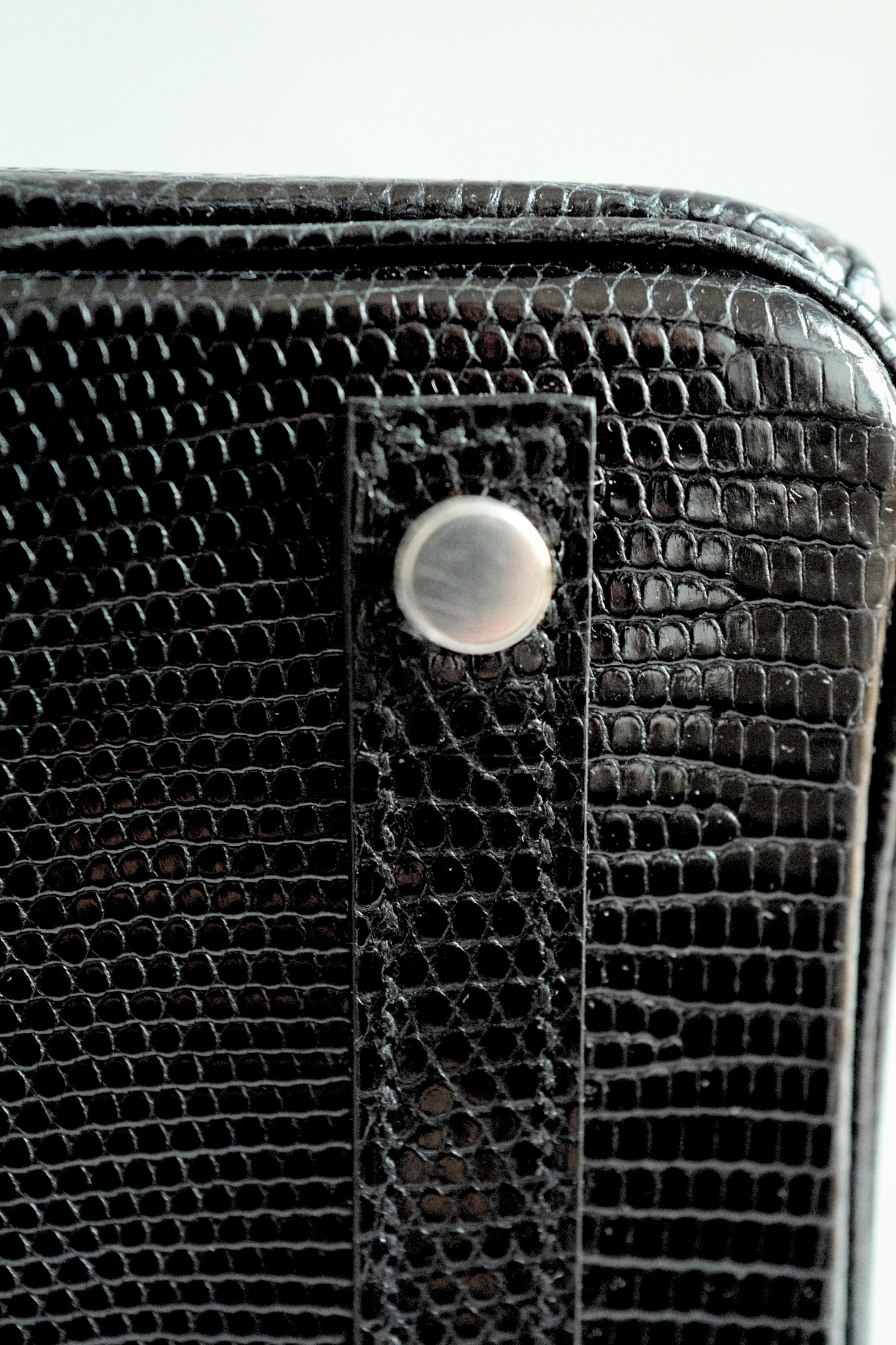 Hermès Birkin 25 Black Lizard Lisse with Palladium Hardware K