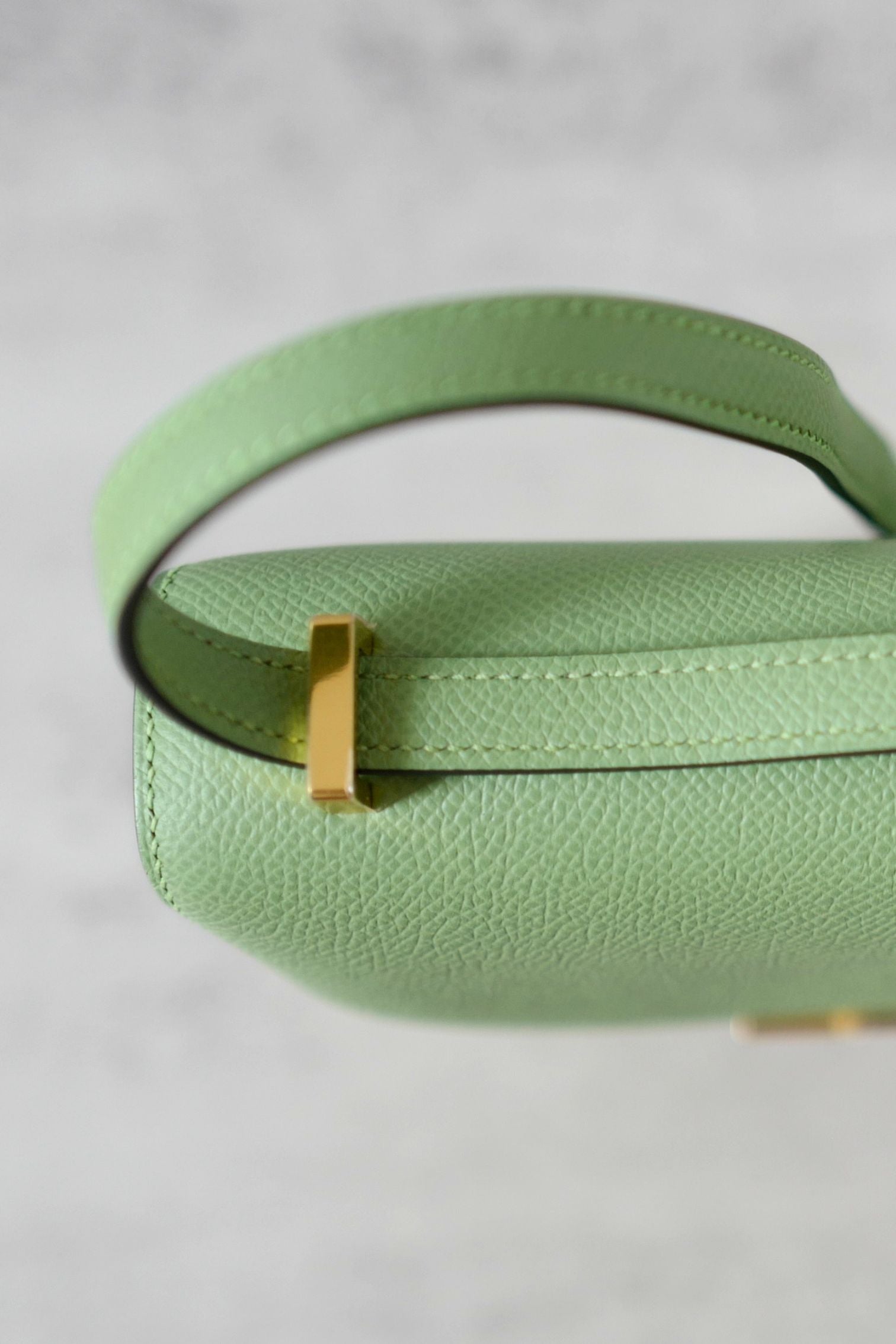 Hermes Constance 18 Vert Criquet Epsom Leather Bag Exotic Buckle GHW