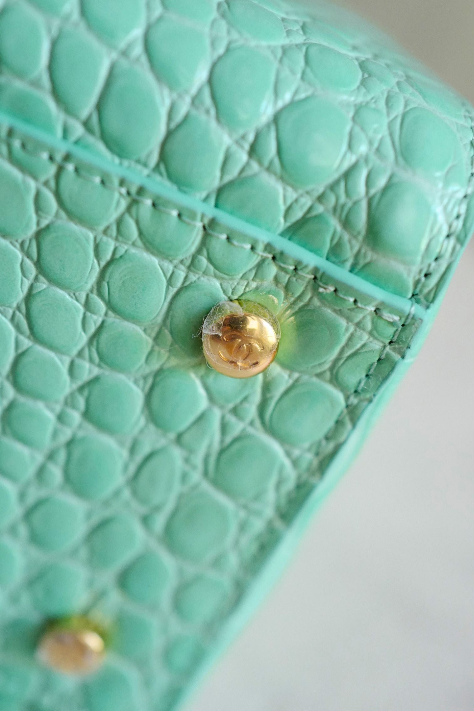 Chanel 26S Matthieu Blazy's Small Tote Green Crocodile Embossed Calfskin GHW