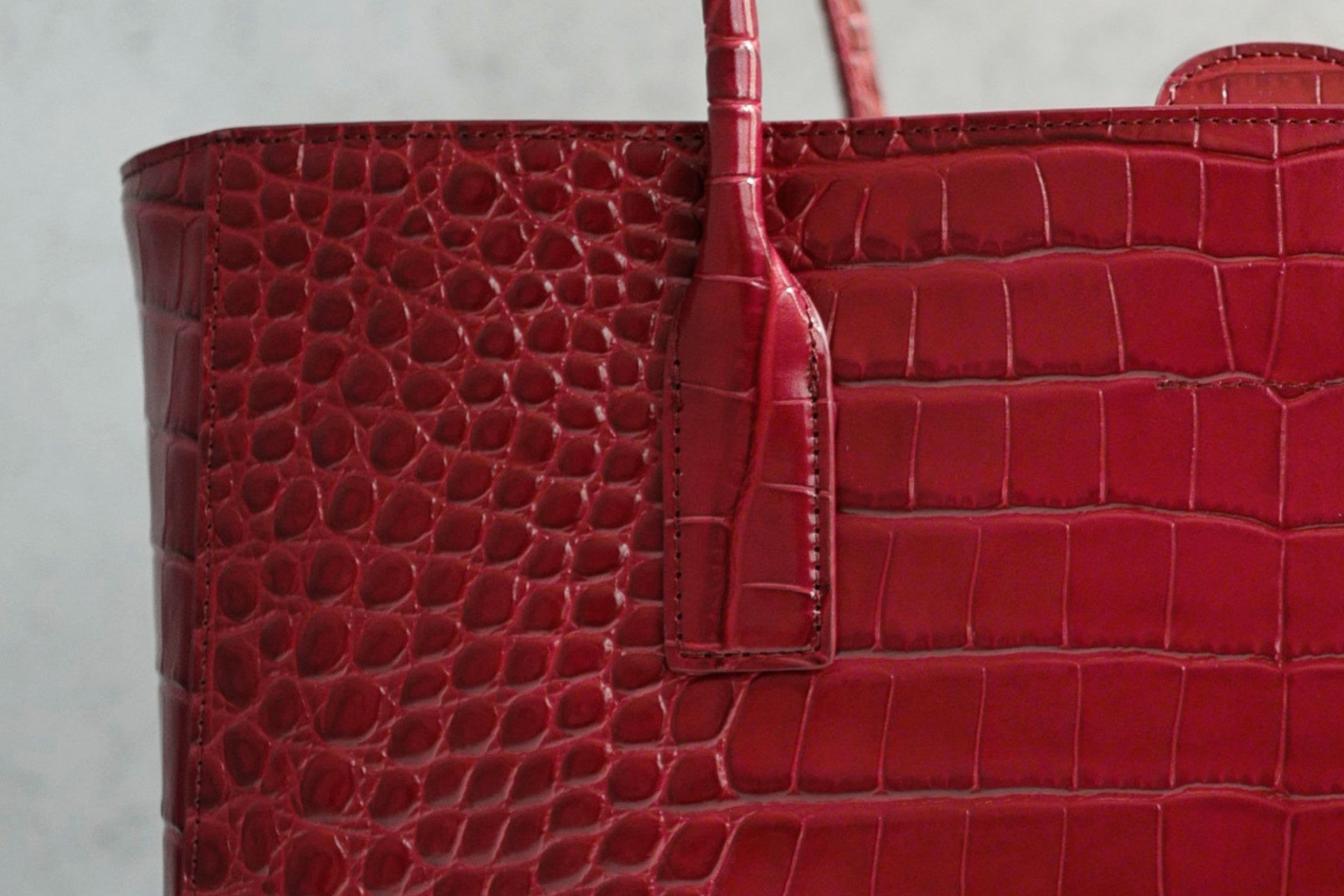 Chanel 26S Matthieu Blazy's Small Tote Red Crocodile Embossed Calfskin GHW