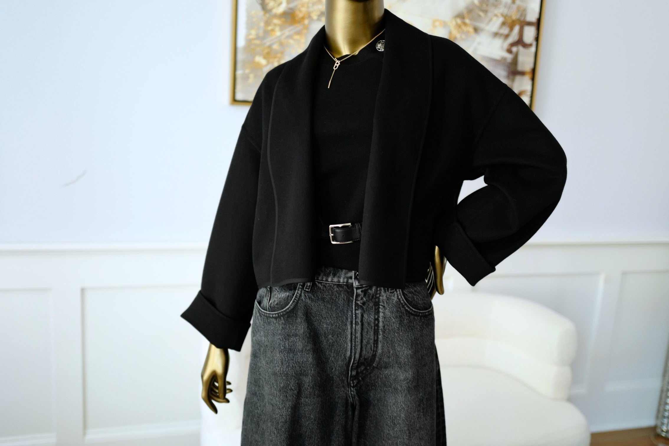NEW Hermes Cashmere Jacket in Noir Size 36