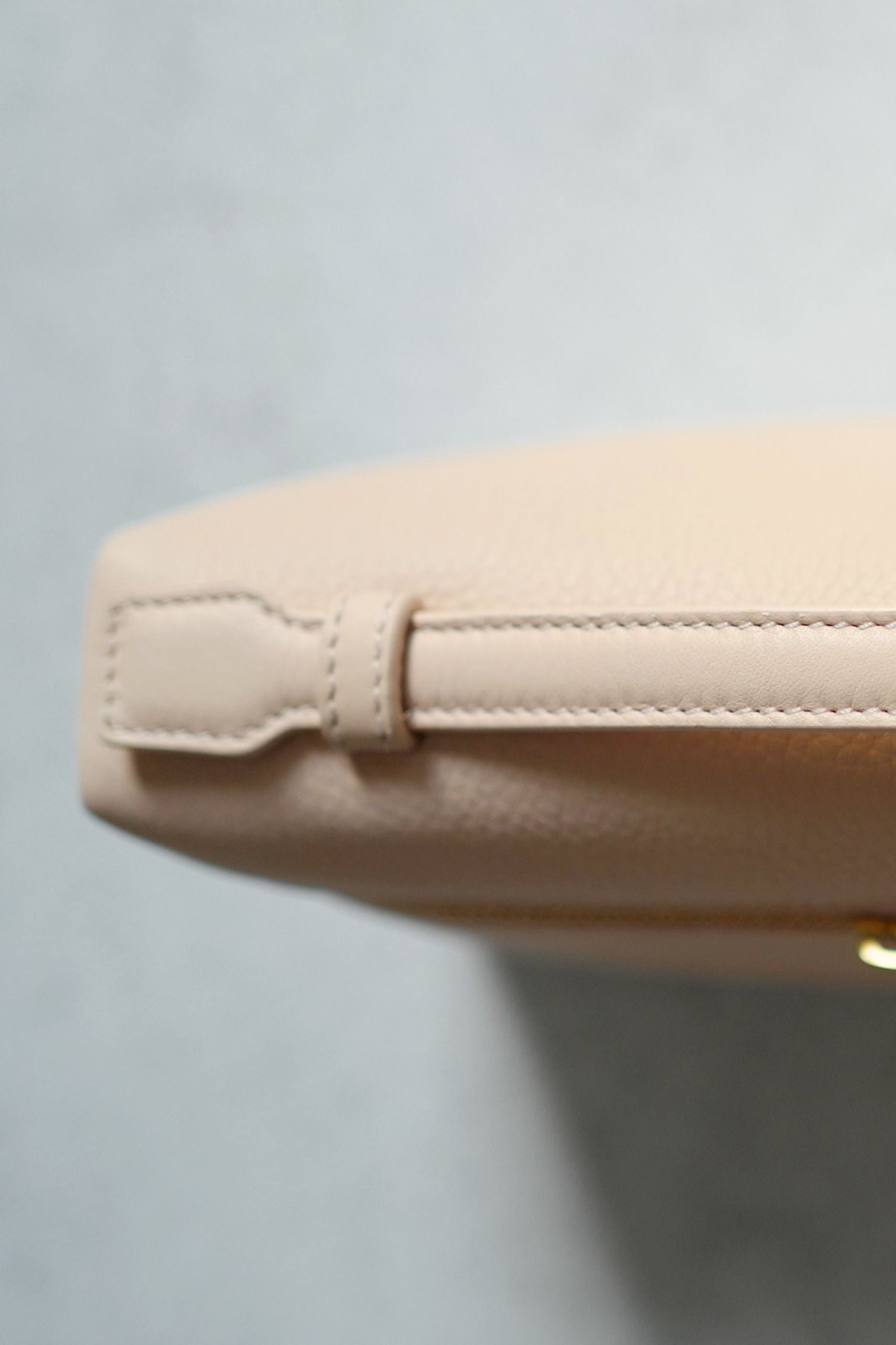 Loro Piana Extra Pocket L19 Vanity Pouch Rose Sakura Pink Calfskin Leather GHW