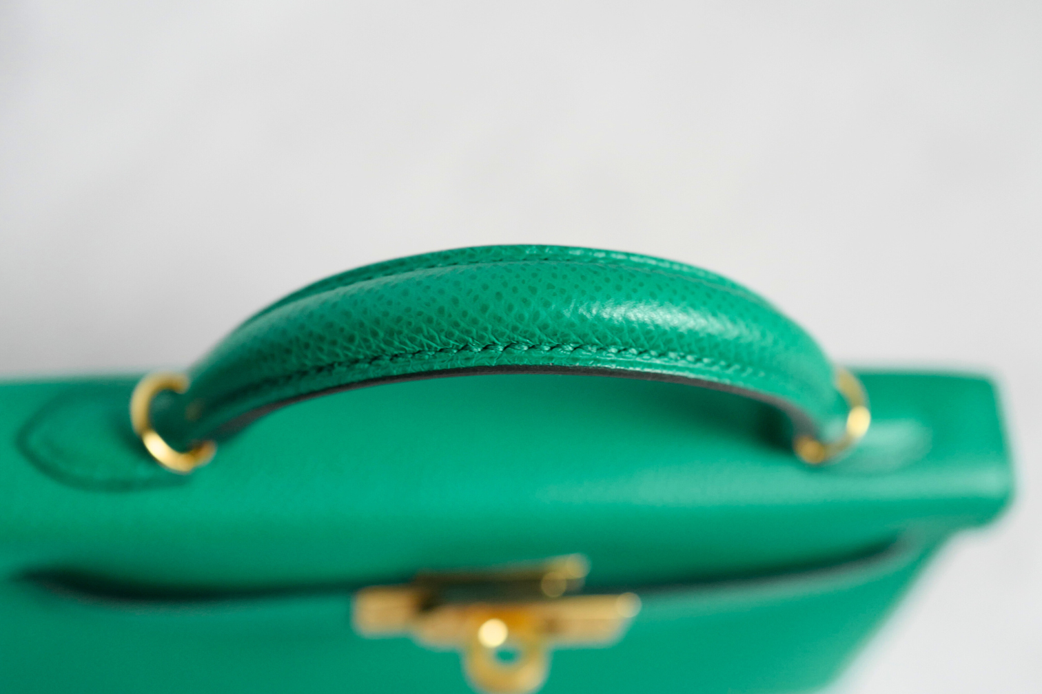 Hermès Mini Kelly 20 Vert Jade Epsom Leather Gold Hardware Z
