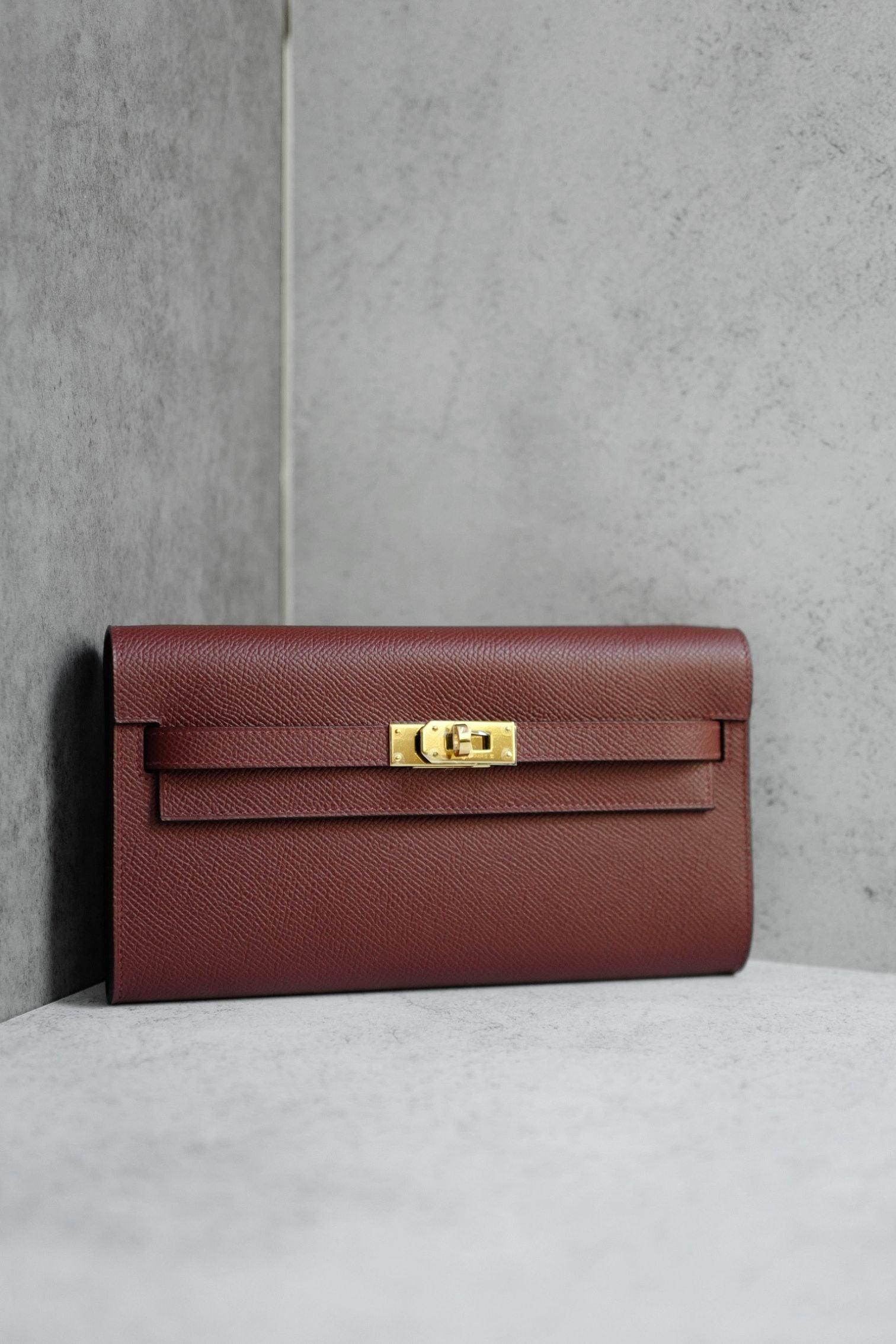 Hermès Kelly Classique To Go Wallet Rouge H Epsom Calfskin GHW G Stamp 2026