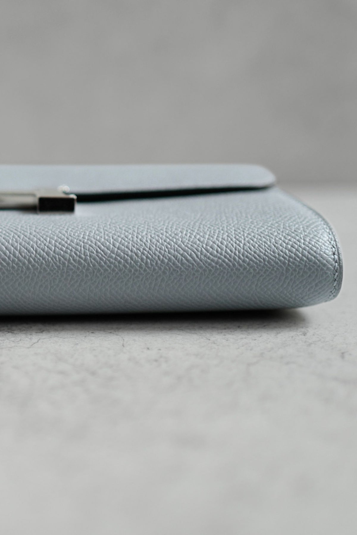BNIB Hermes Constance To Go Wallet Gris Pantin Epsom Calfskin Palladium Hardware