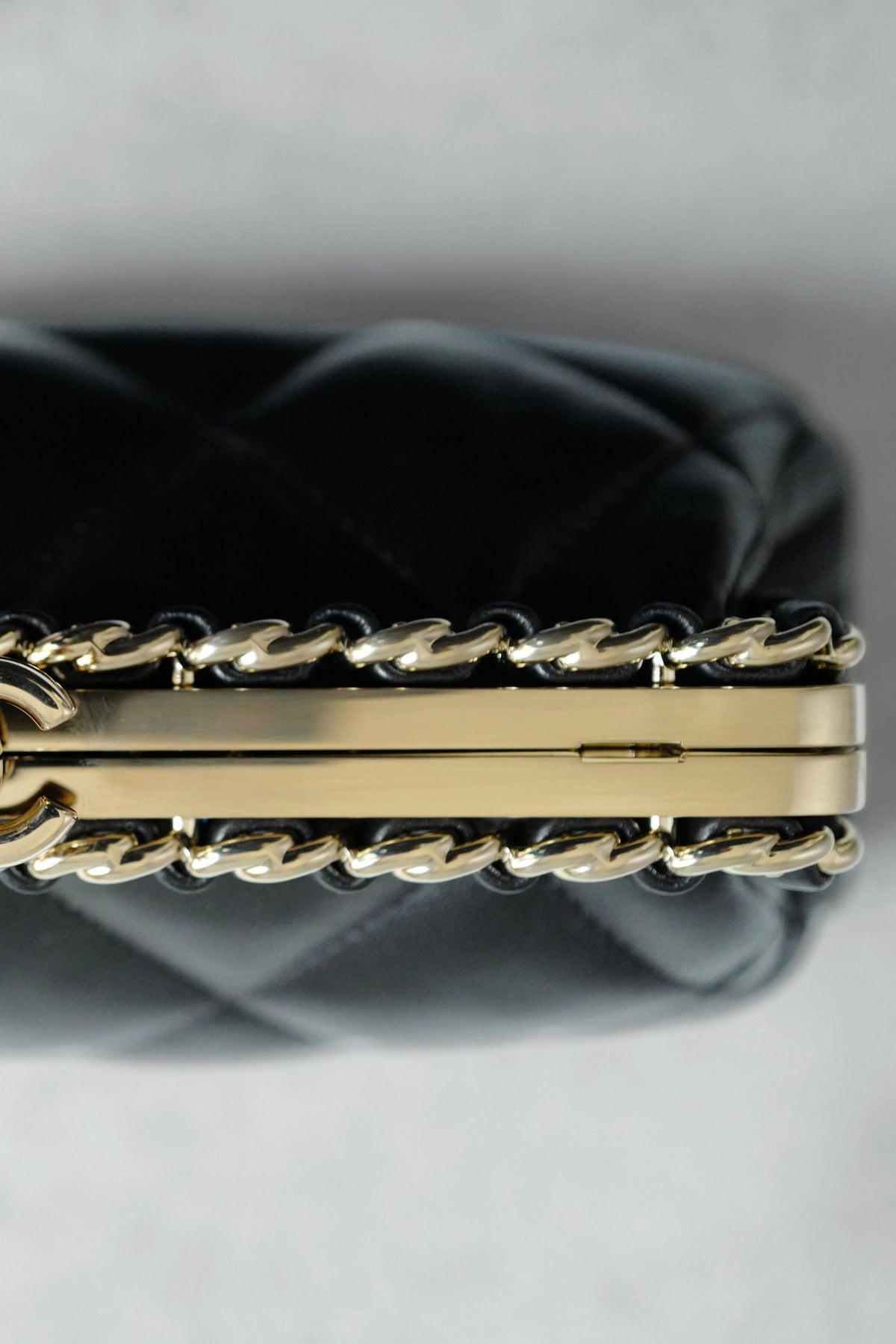 BNIB Chanel 24P Clutch On Chain Lambskin With CC Champagne Gold Hardware