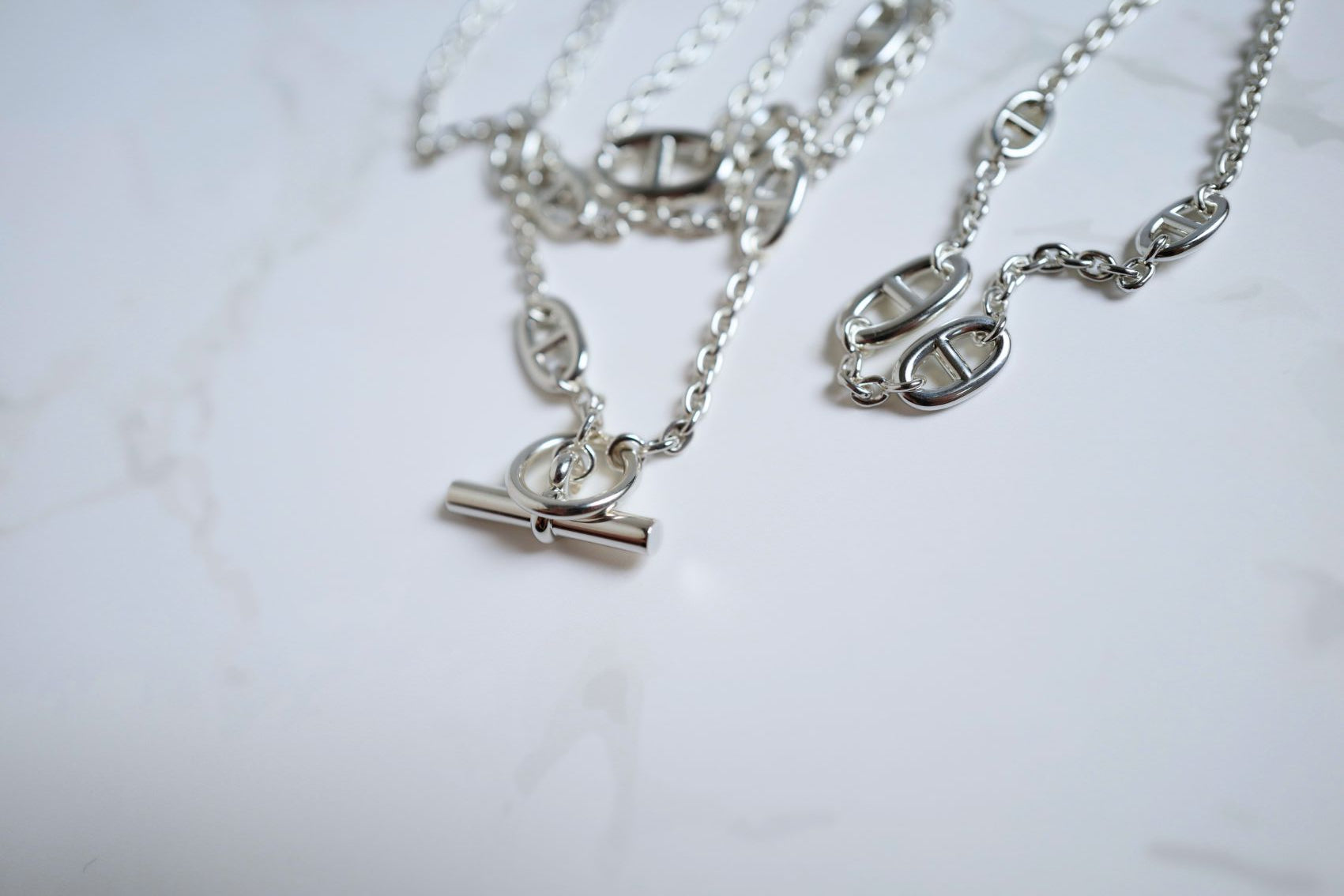 Hermès Farandole Long Necklace 160 Sterling Silver