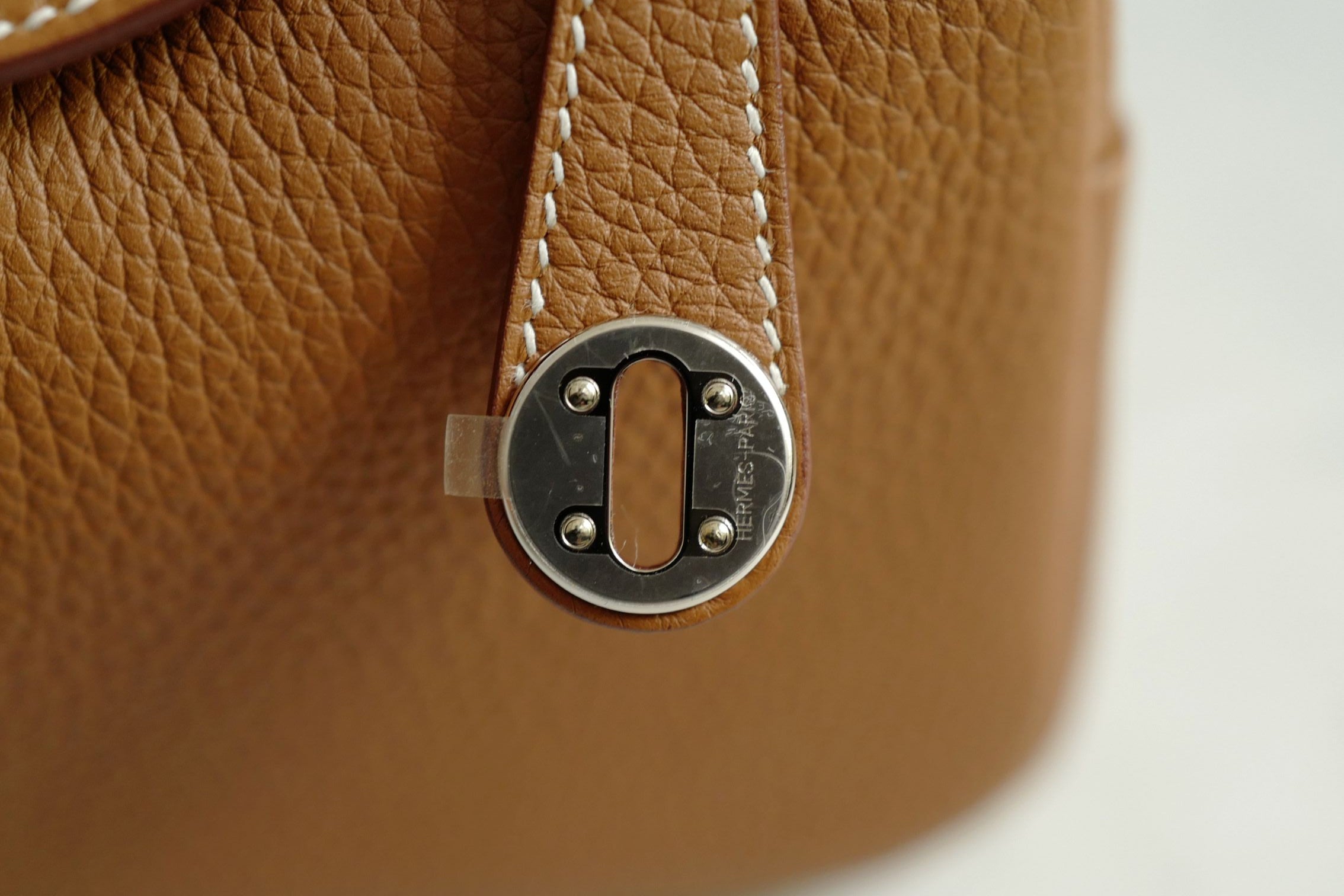 New Hermès Mini Lindy Gold Clemence Leather Palladium Hardware