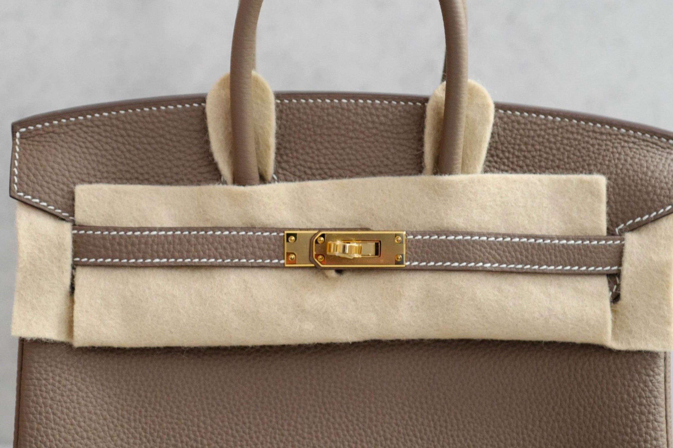 BNIB Hermes Birkin 25 Etoupe Togo Leather Gold Hardware G Stamp 2026