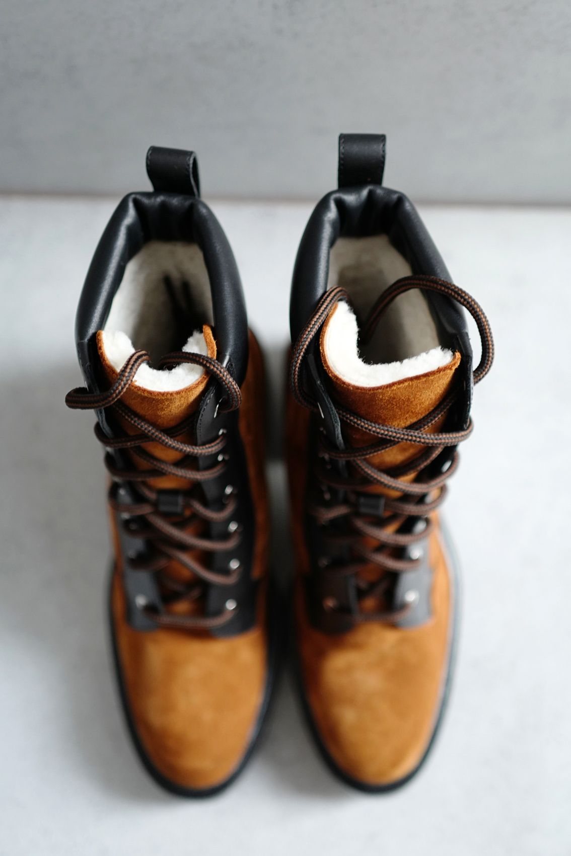 Hermes Bridge Suede Combat Boots Size 37.5 In Brown Over $1800 Retail