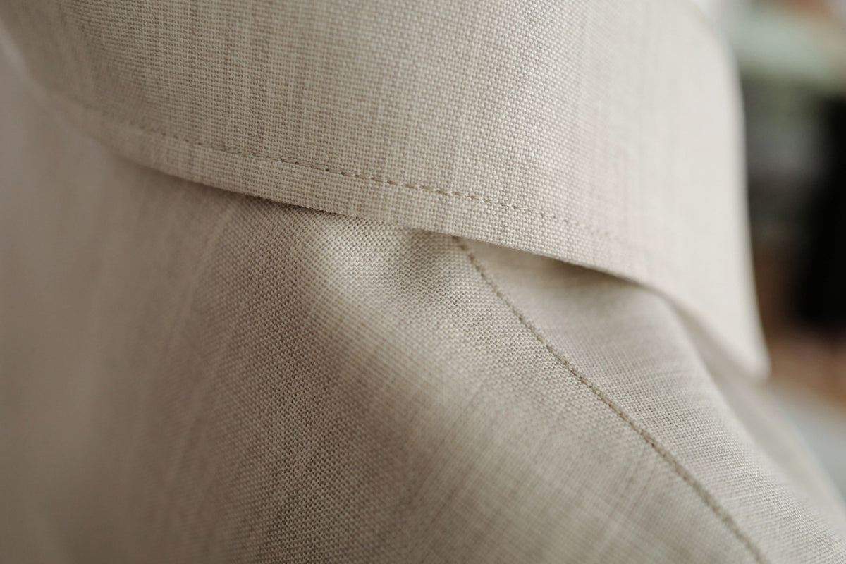 NEW Chanel 26K Women Shirt Wool Tailored Mushroom Beige Size 36