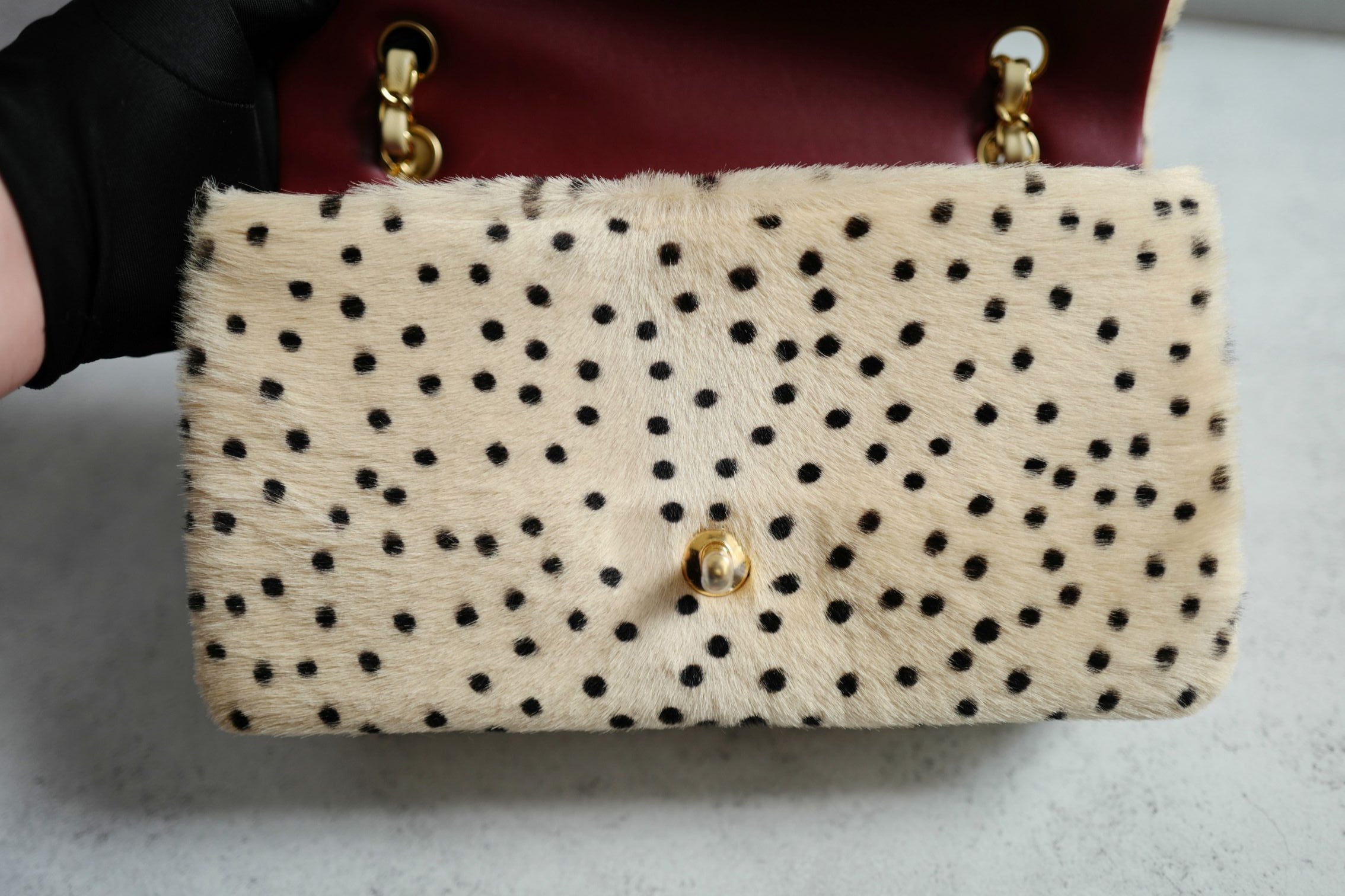 Chanel 26A Métiers d’Art Classic Flap Leopard Pony Lambskin Light Beige & Black