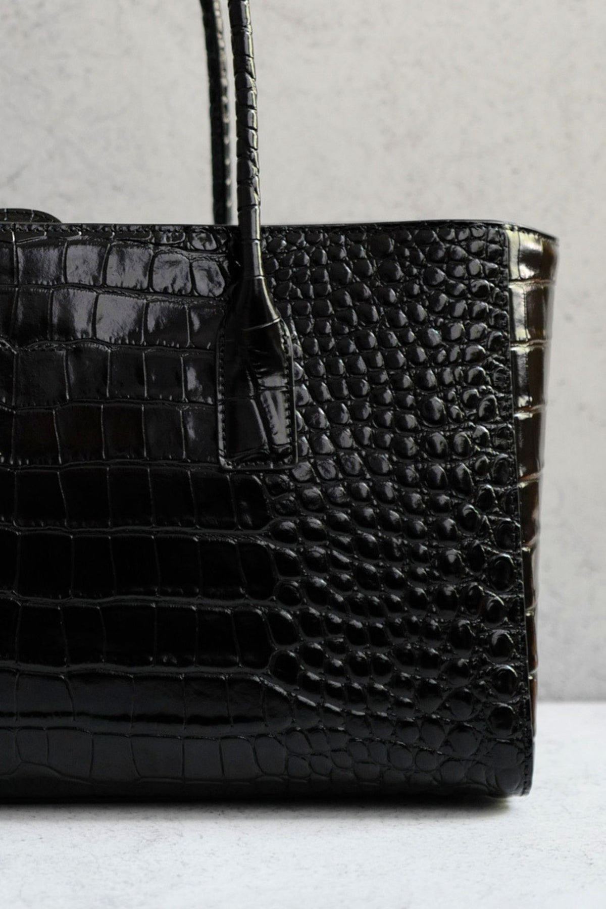 Chanel 26k Matthieu Blazy's Small Tote Black Crocodile Embossed Calfskin GHW