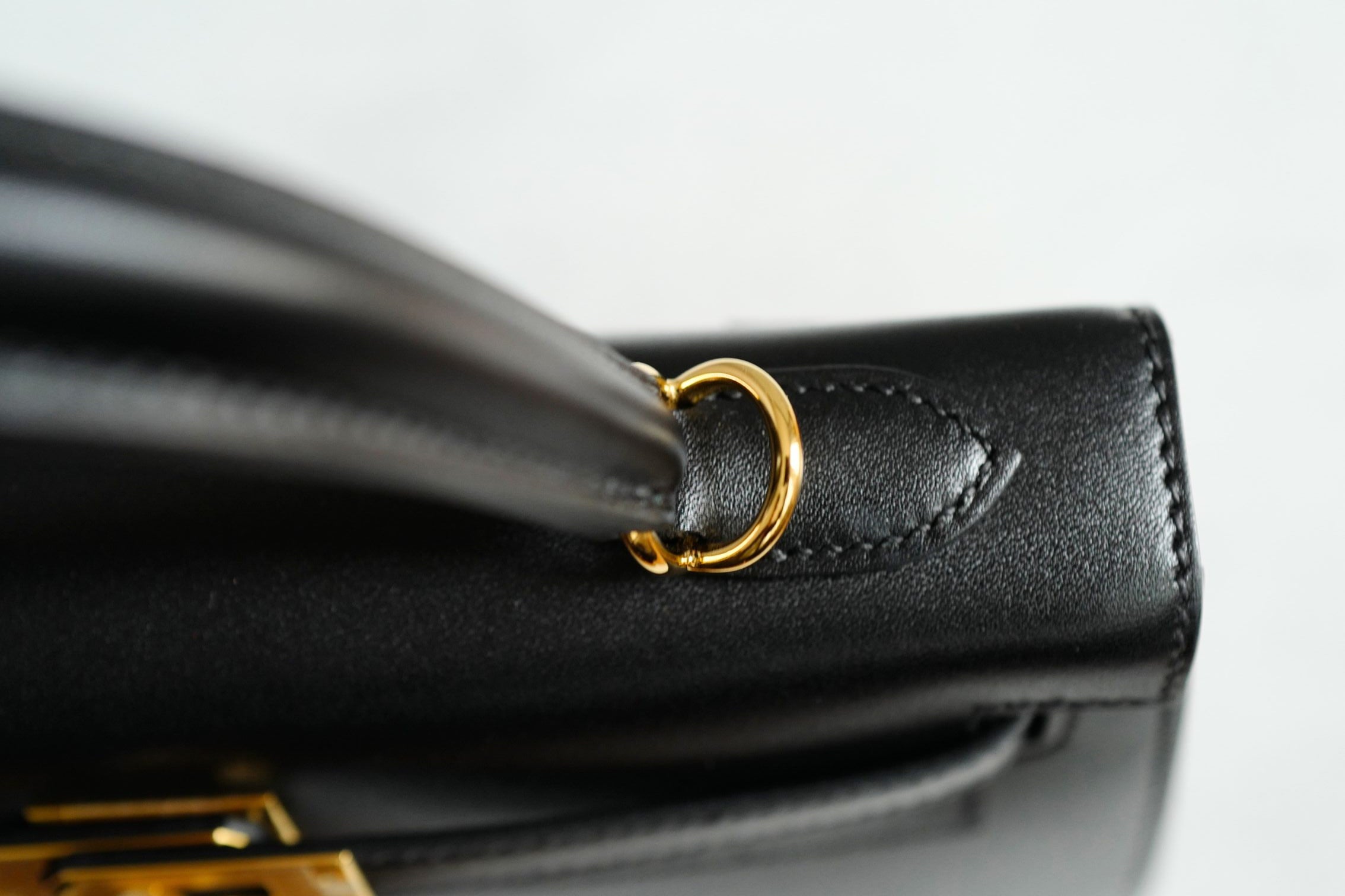 Hermes Kelly 25 Black Tadelakh Sellier Gold HW Complete Original Receipt NEW