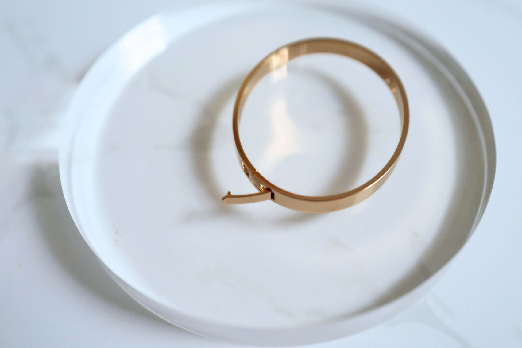 Hermès H d’Ancre Small Bracelet Rose Gold 18K SH