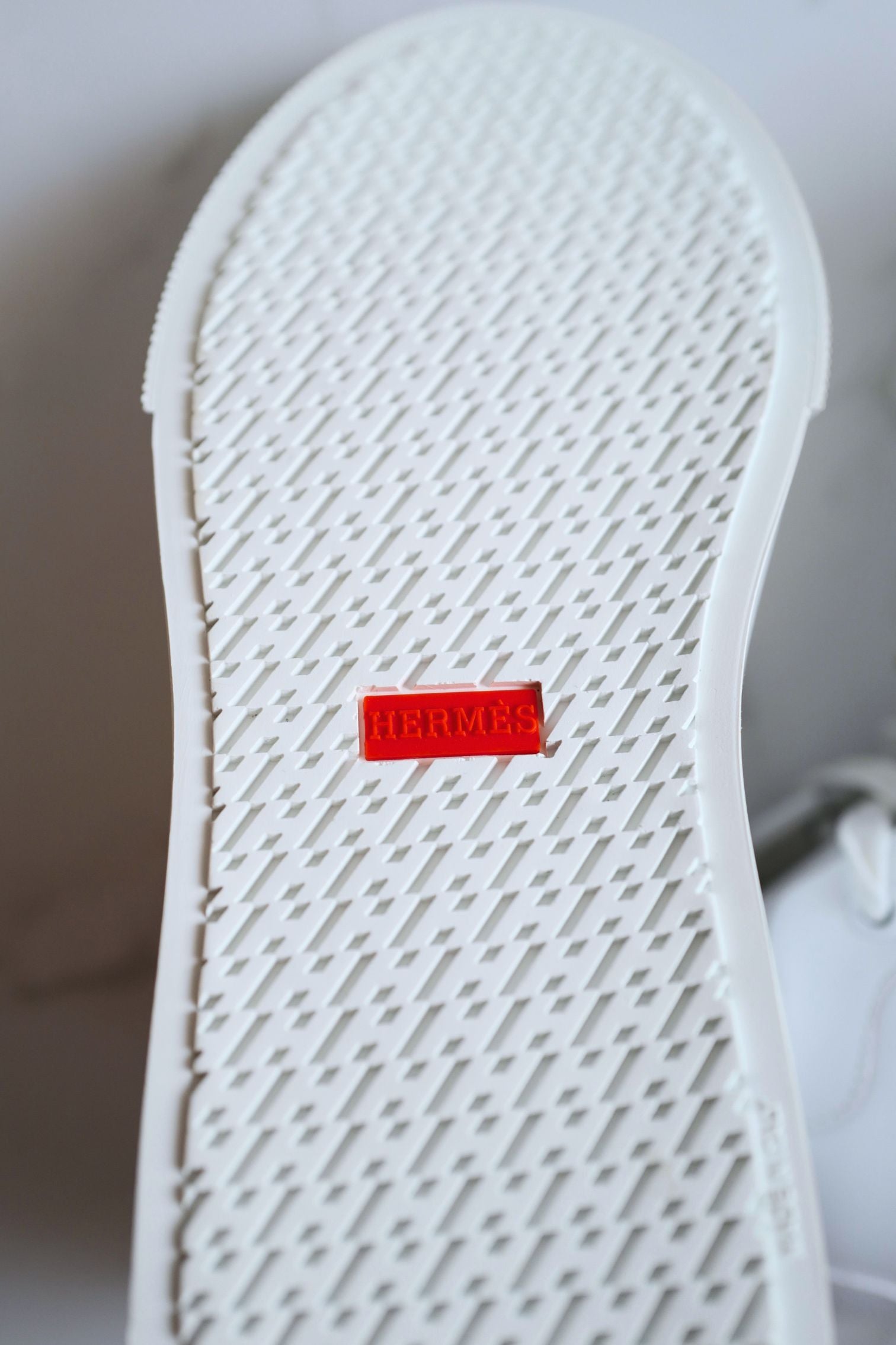 Hermès Daydream Sneaker White Leather Rose Gold Kelly Buckle Size 39.5