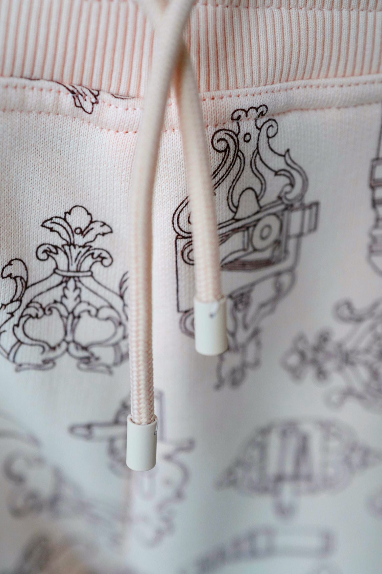 Hermes Wide Pants ‘Ferronnerie Remix’ Rose Opaline Cotton Size 34