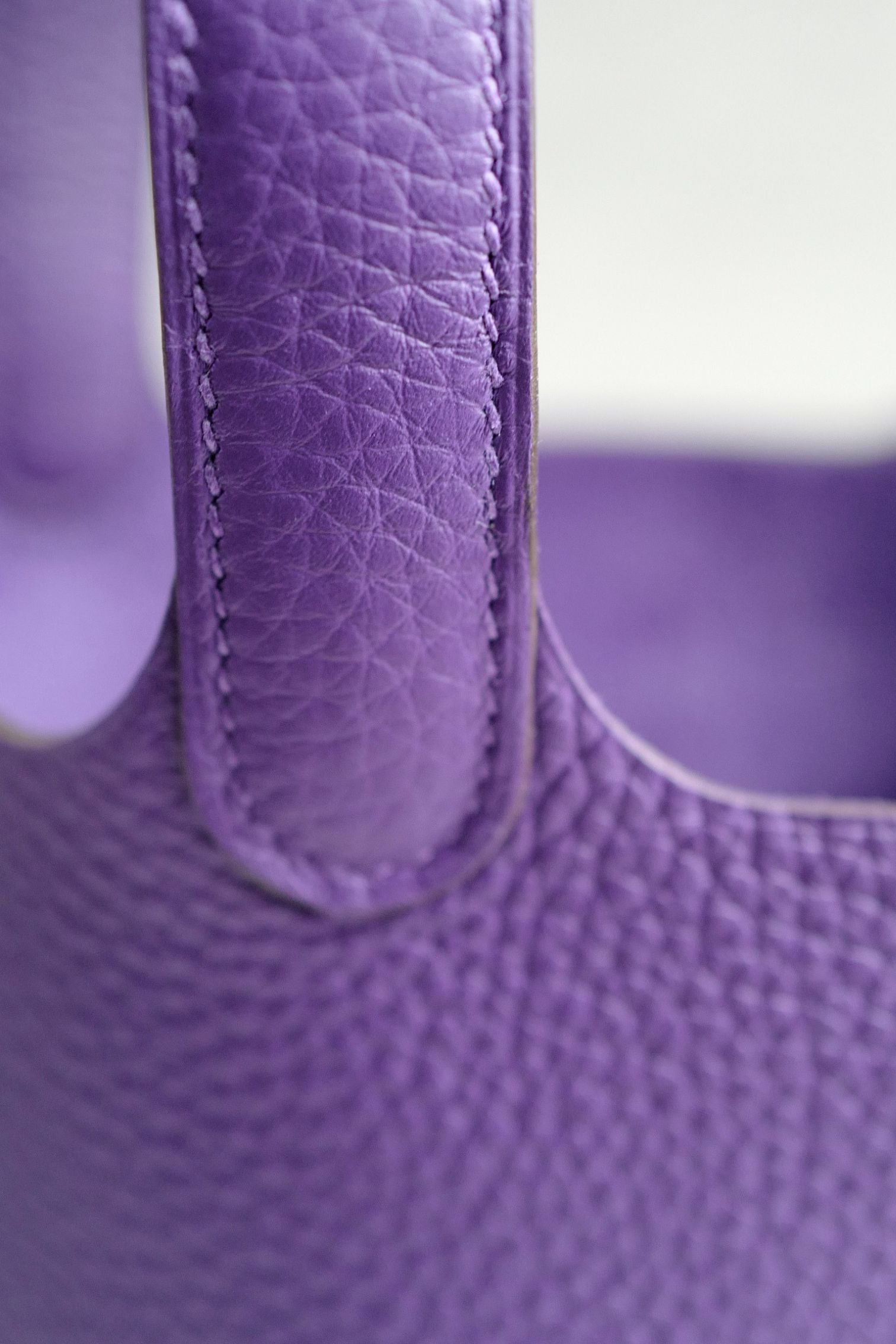 BNIB Hermes Picotin 18 Purple Clemence Leather Palladium Hardware G Stamp